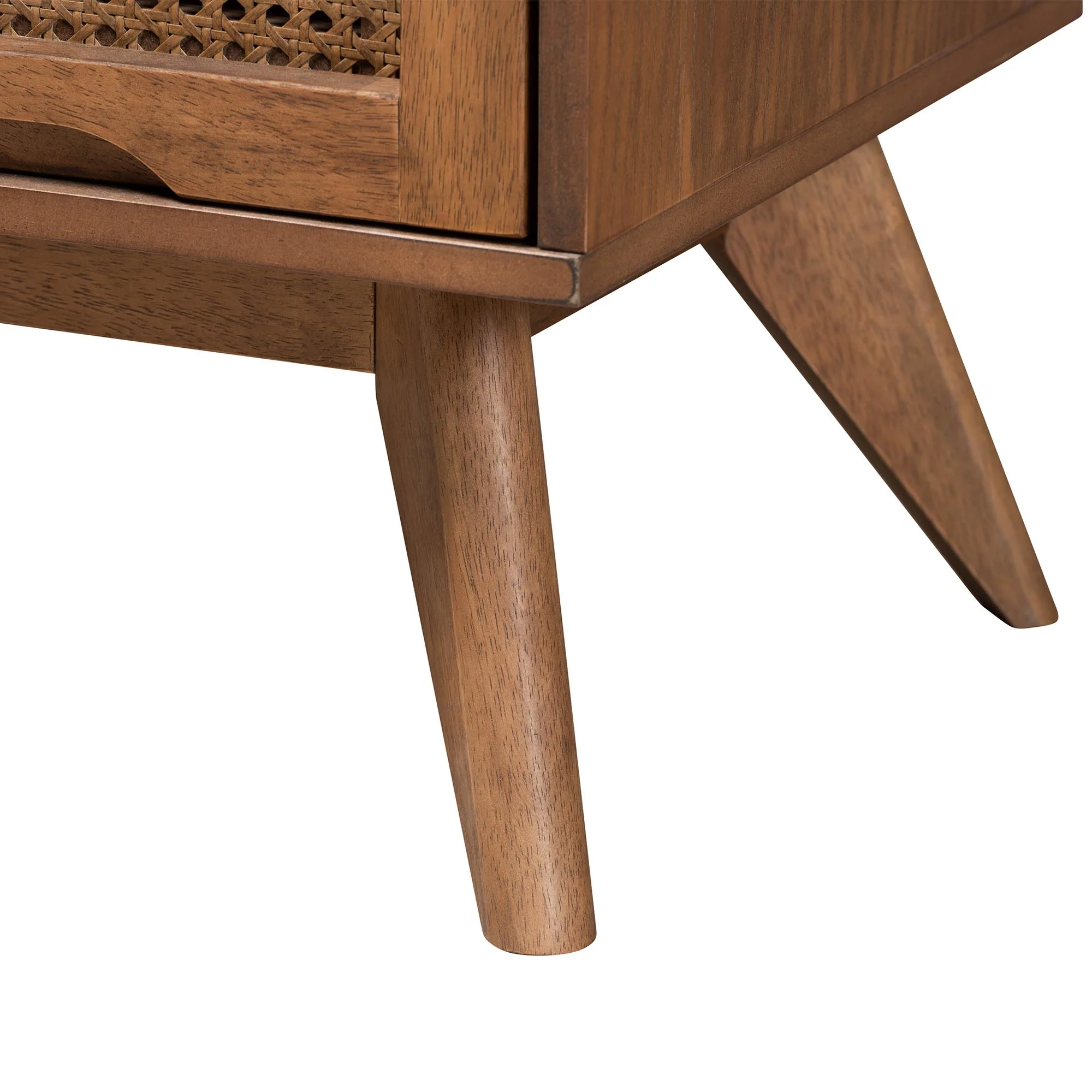 Baxton Studio Demeter Mid-Century Modern Walnut Brown Finished Wood King Size 3-Piece Bedroom Set - Image 10