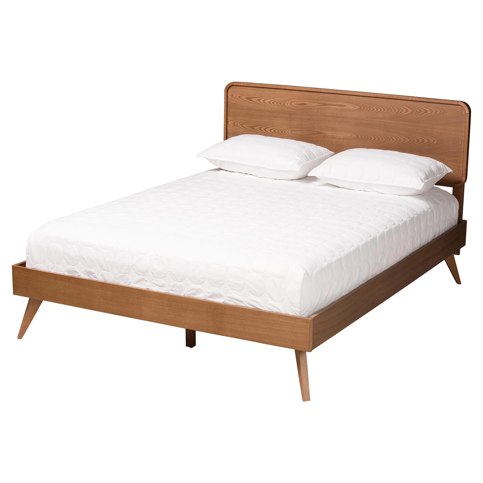 Baxton Studio Demeter Mid-Century Modern Walnut Brown Finished Wood King Size 3-Piece Bedroom Set - Image 7
