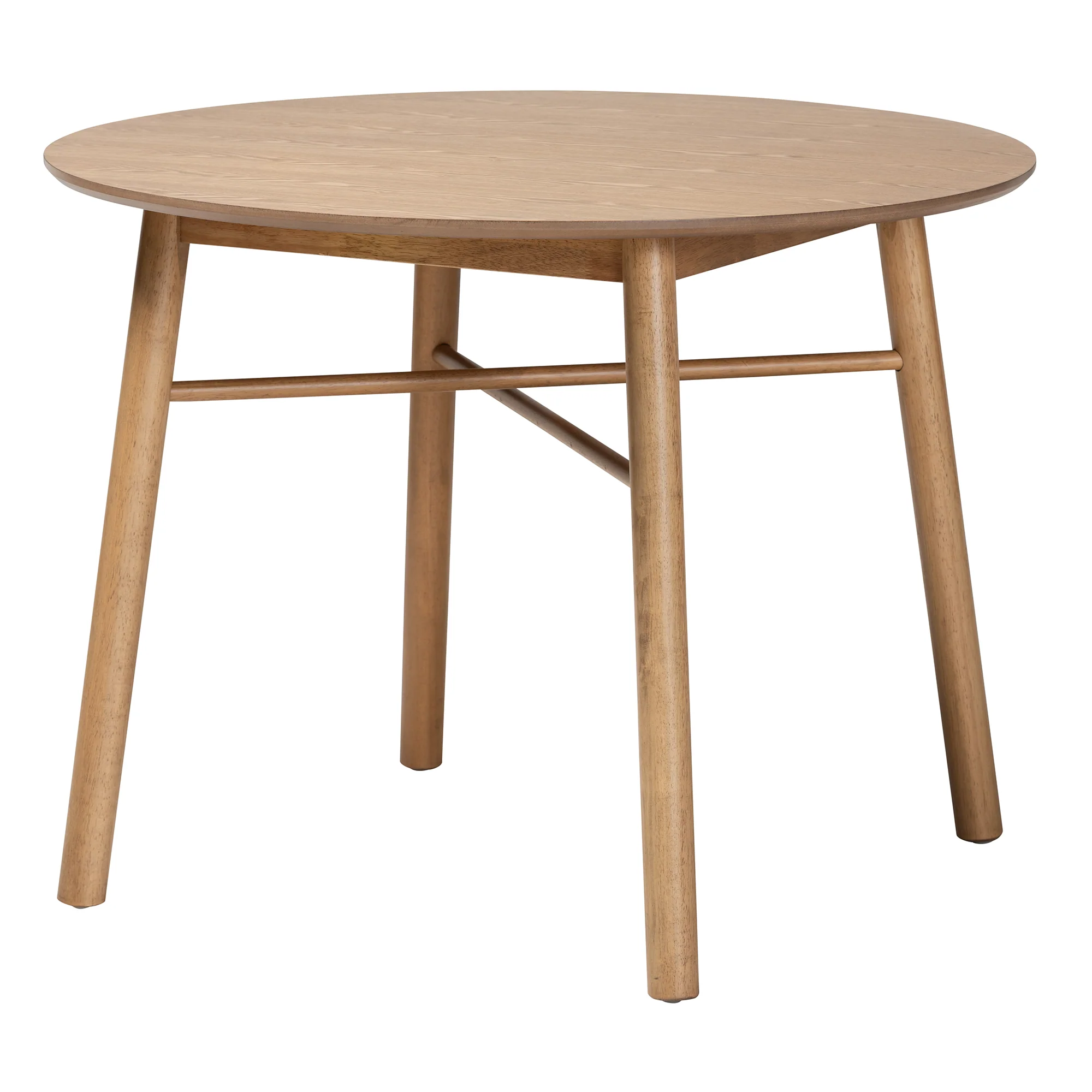 Baxton Studio Denmark Mid-Century Modern French Oak Brown Finished Rubberwood Dining Table - Image 2