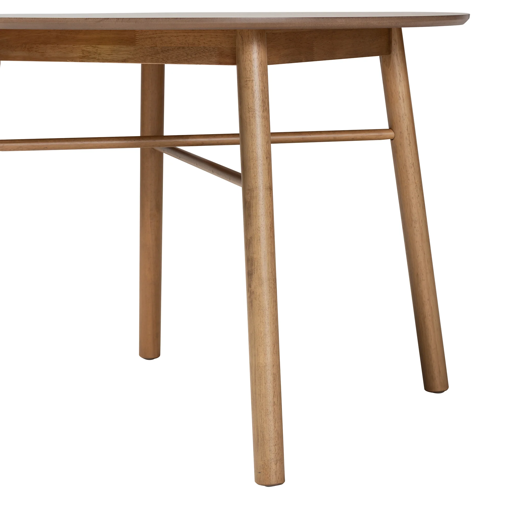 Baxton Studio Denmark Mid-Century Modern French Oak Brown Finished Rubberwood Dining Table - Image 4