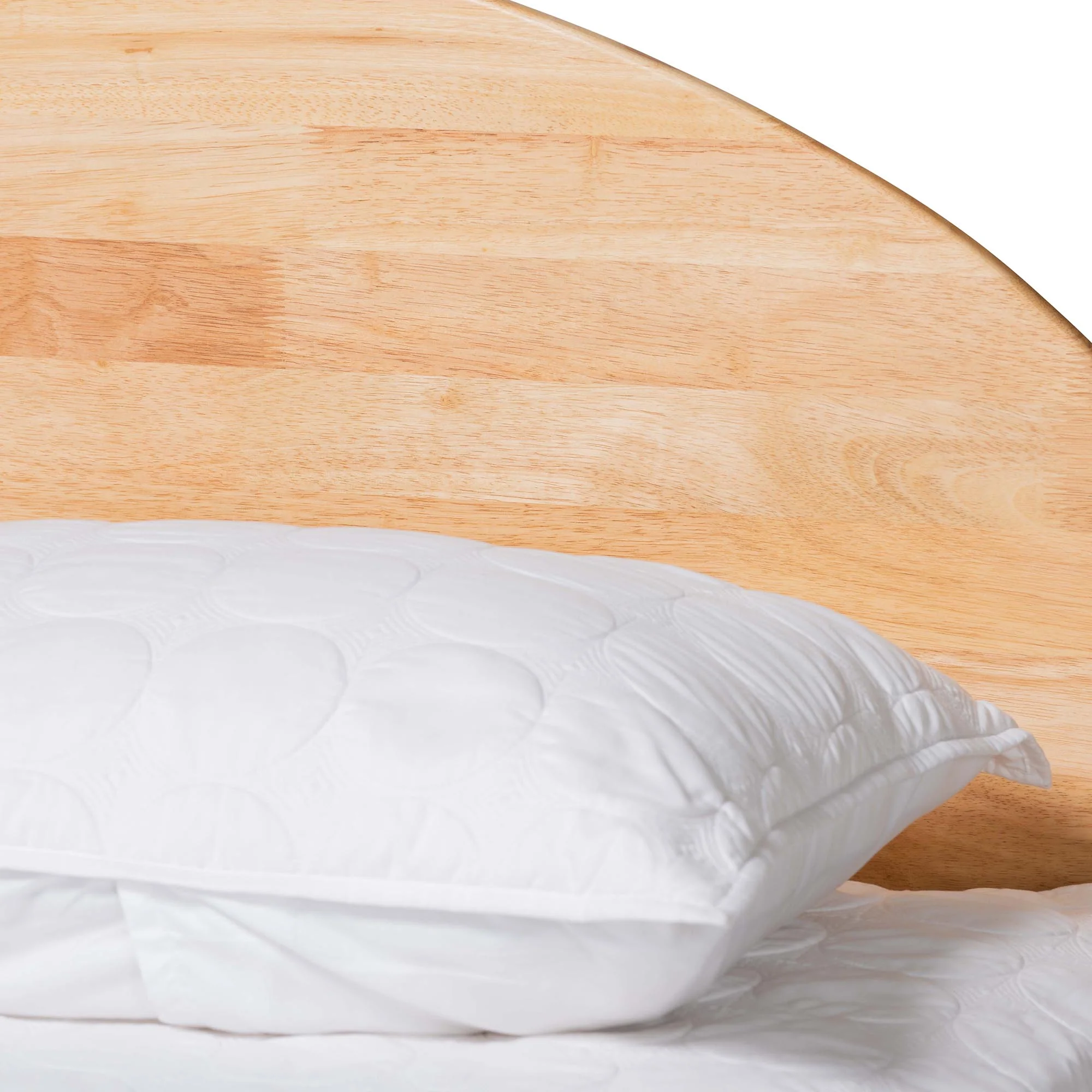 Baxton Studio Denton Japandi Natural Brown Finished Wood Queen Size Platform Bed - Image 5