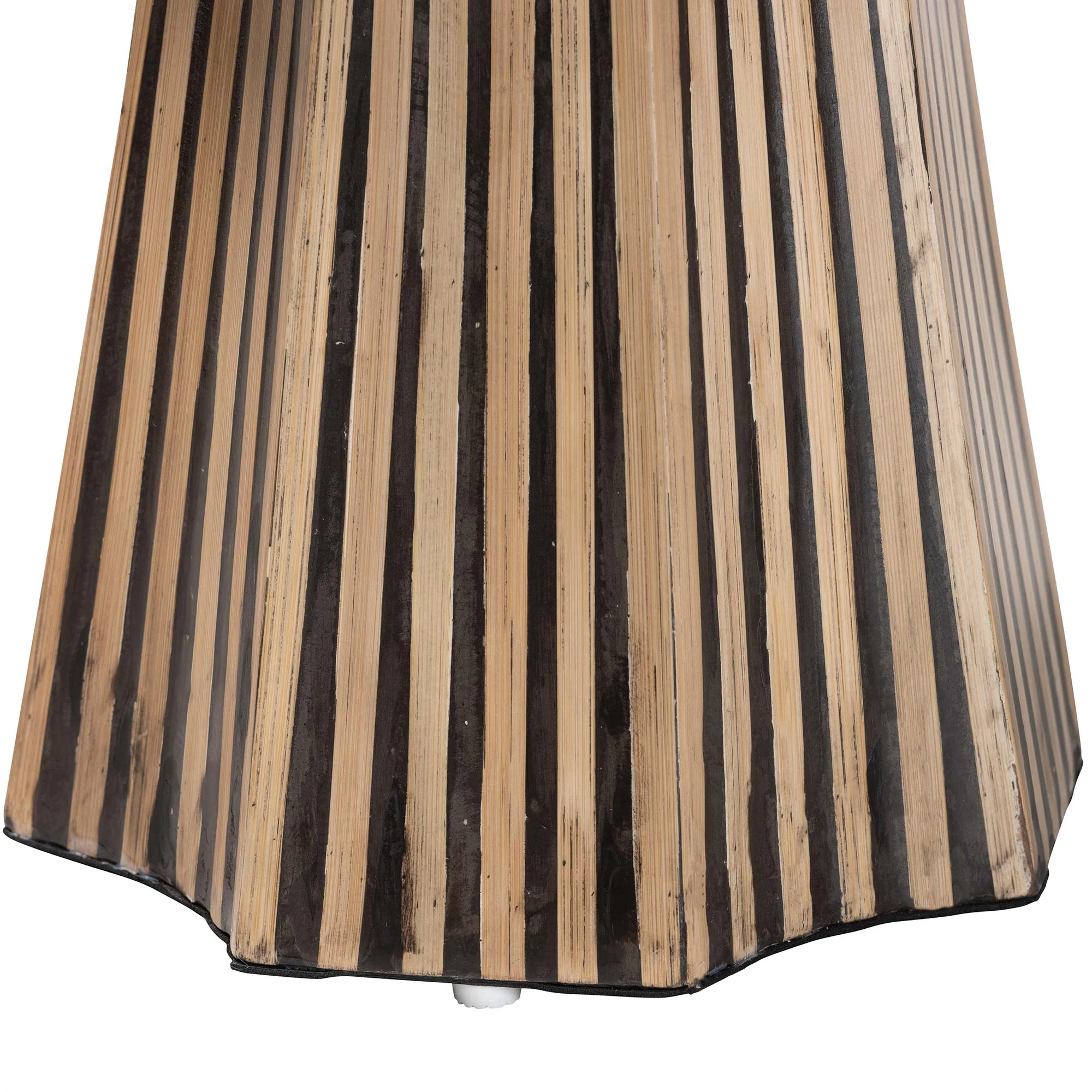 Baxton Studio Devika Modern Bohemian Two-Tone Natural and Dark Brown Bamboo End Table - Image 3