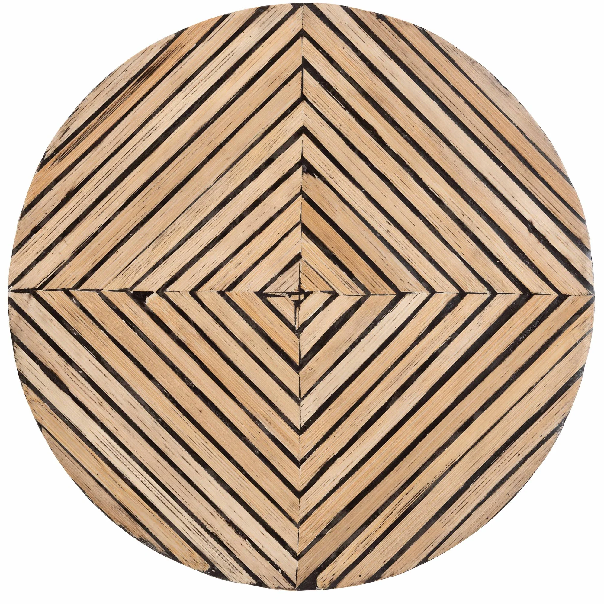 Baxton Studio Devika Modern Bohemian Two-Tone Natural and Dark Brown Bamboo End Table - Image 4