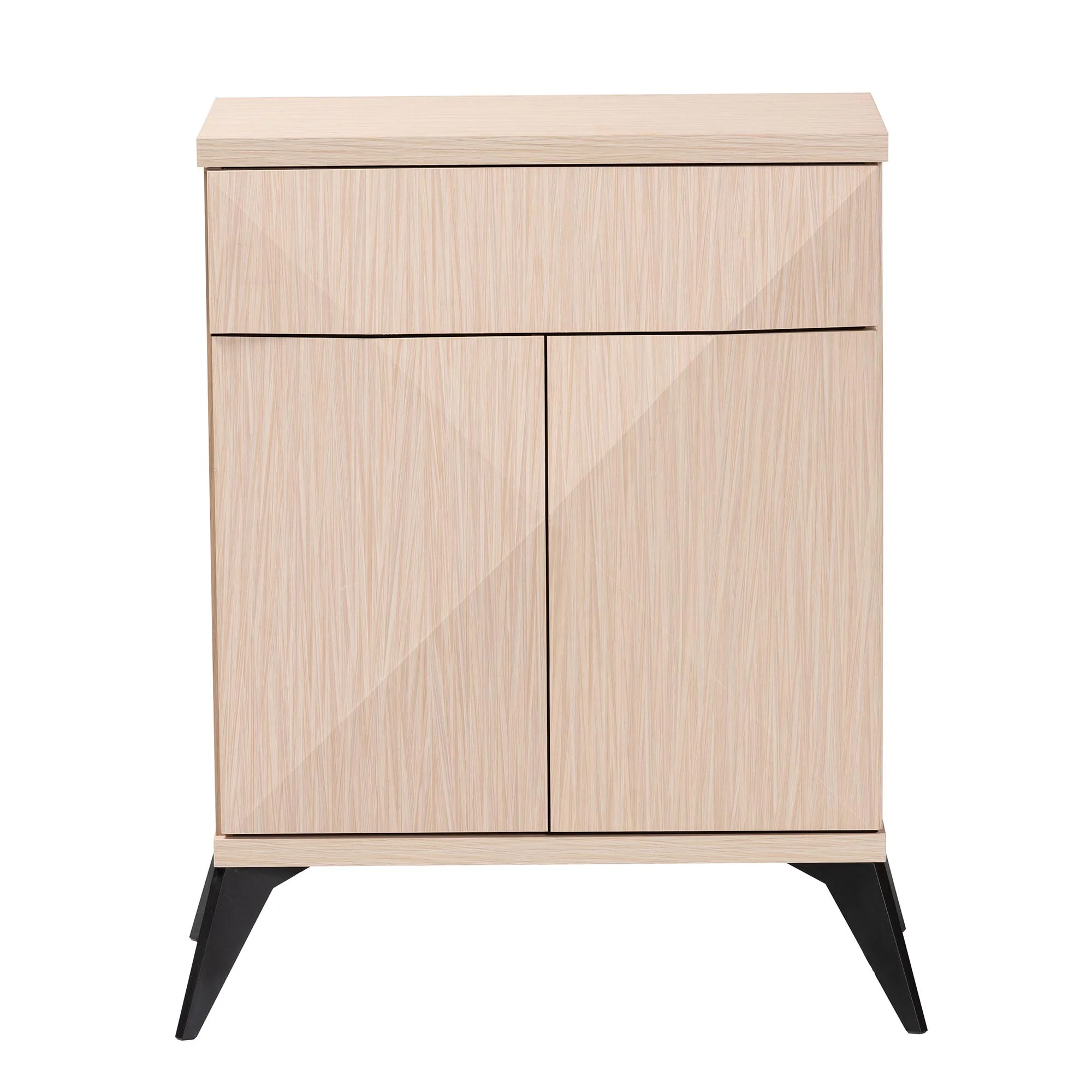 Baxton Studio Draper Mid-Century Modern Two-Tone Light Brown and Black Wood 2-Door Sideboard Buffet - Image 4