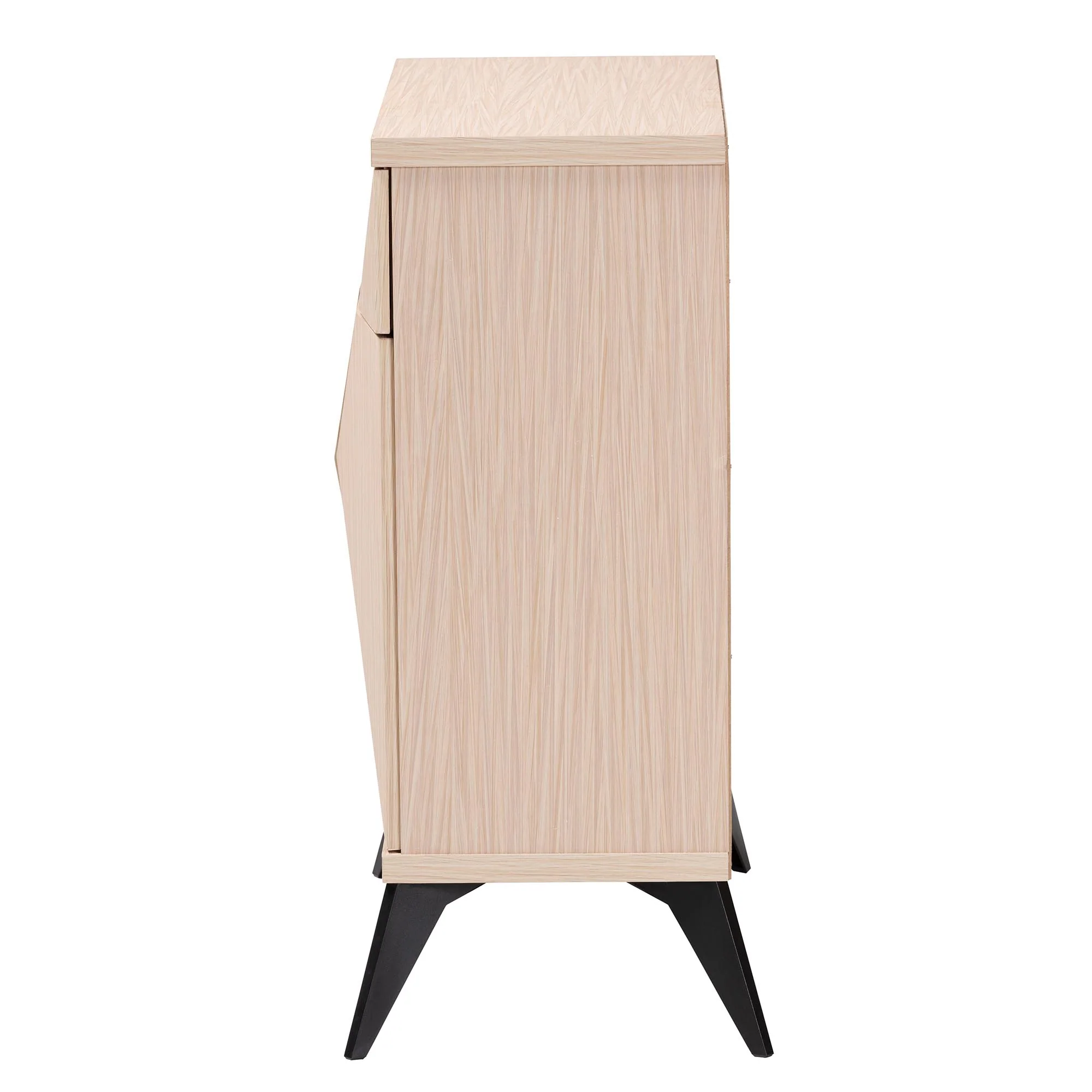 Baxton Studio Draper Mid-Century Modern Two-Tone Light Brown and Black Wood 2-Door Sideboard Buffet - Image 5