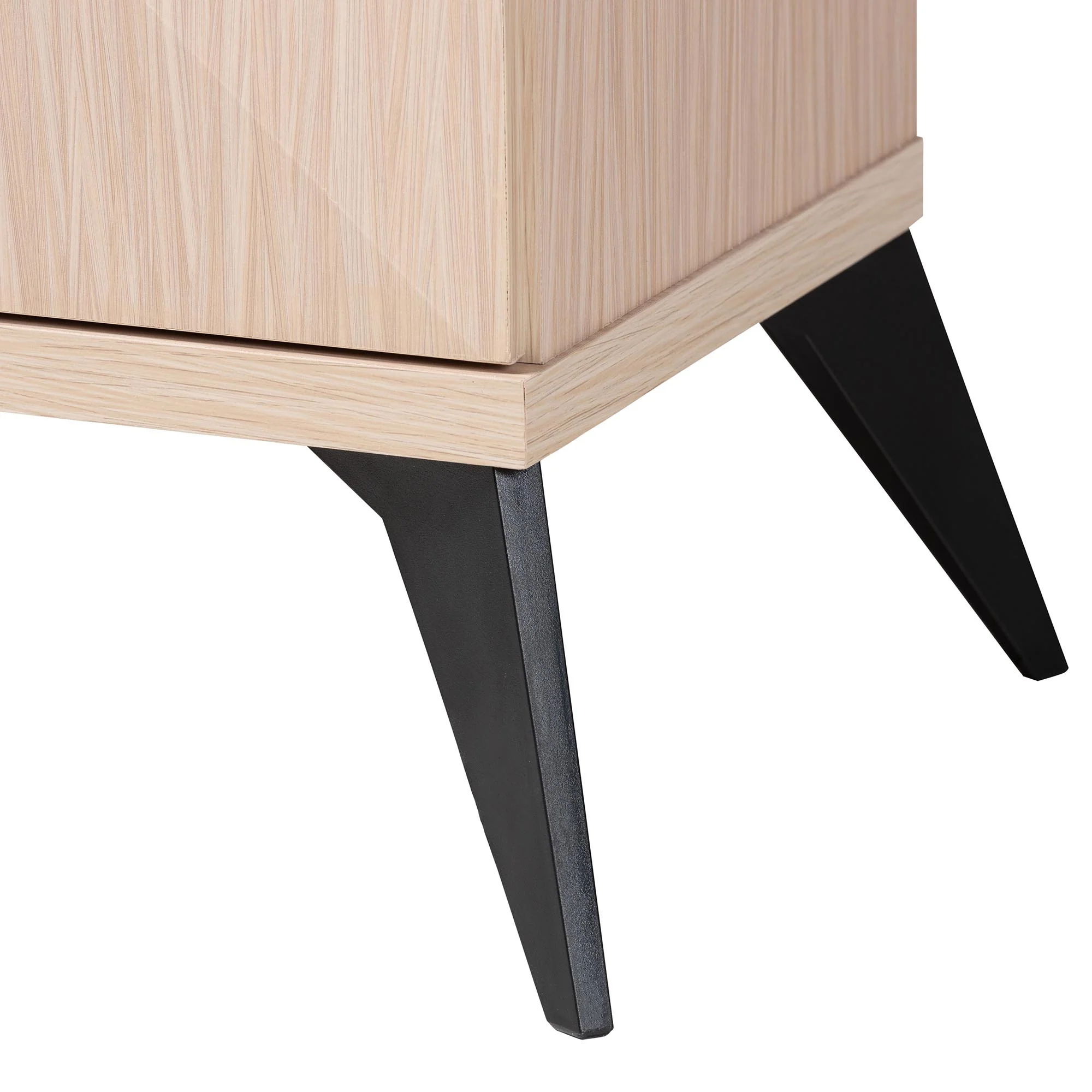 Baxton Studio Draper Mid-Century Modern Two-Tone Light Brown and Black Wood 2-Door Sideboard Buffet - Image 6