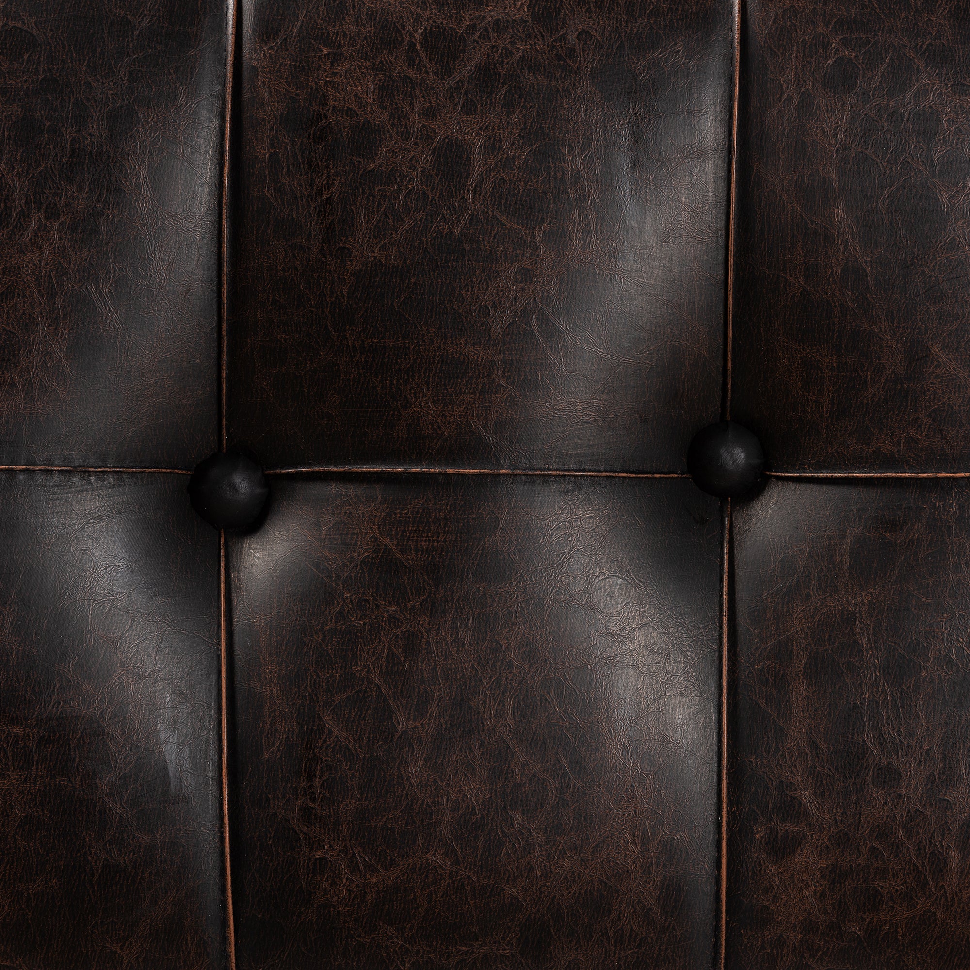 Baxton Studio Edmund Rustic Transitional Dark Brown Faux Leather Upholstered and Oak Brown Finished Wood Storage Ottoman - Image 9