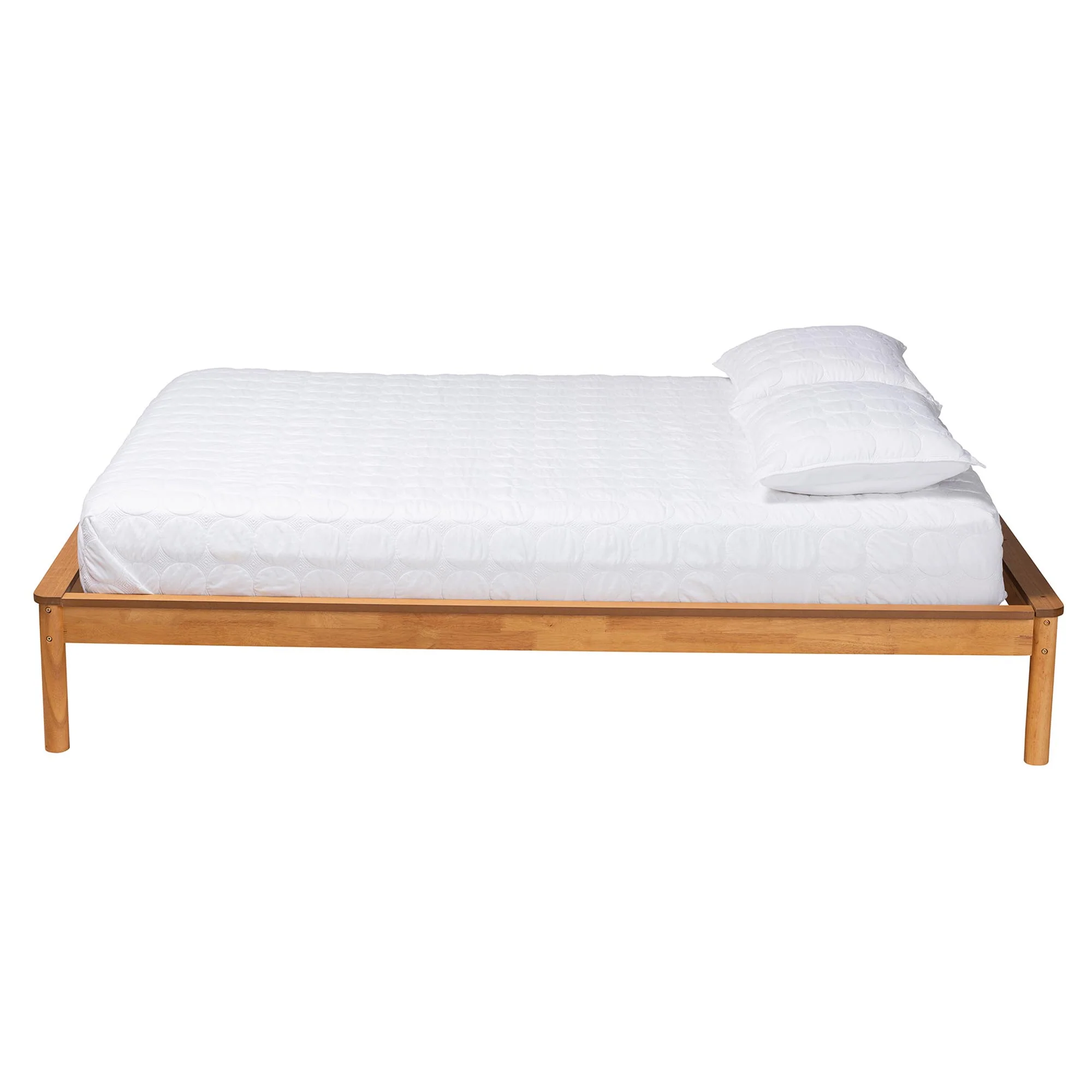 Baxton Studio Efren Mid-Century Modern Honey Oak Finished Wood Full Size Bed Frame - Image 3