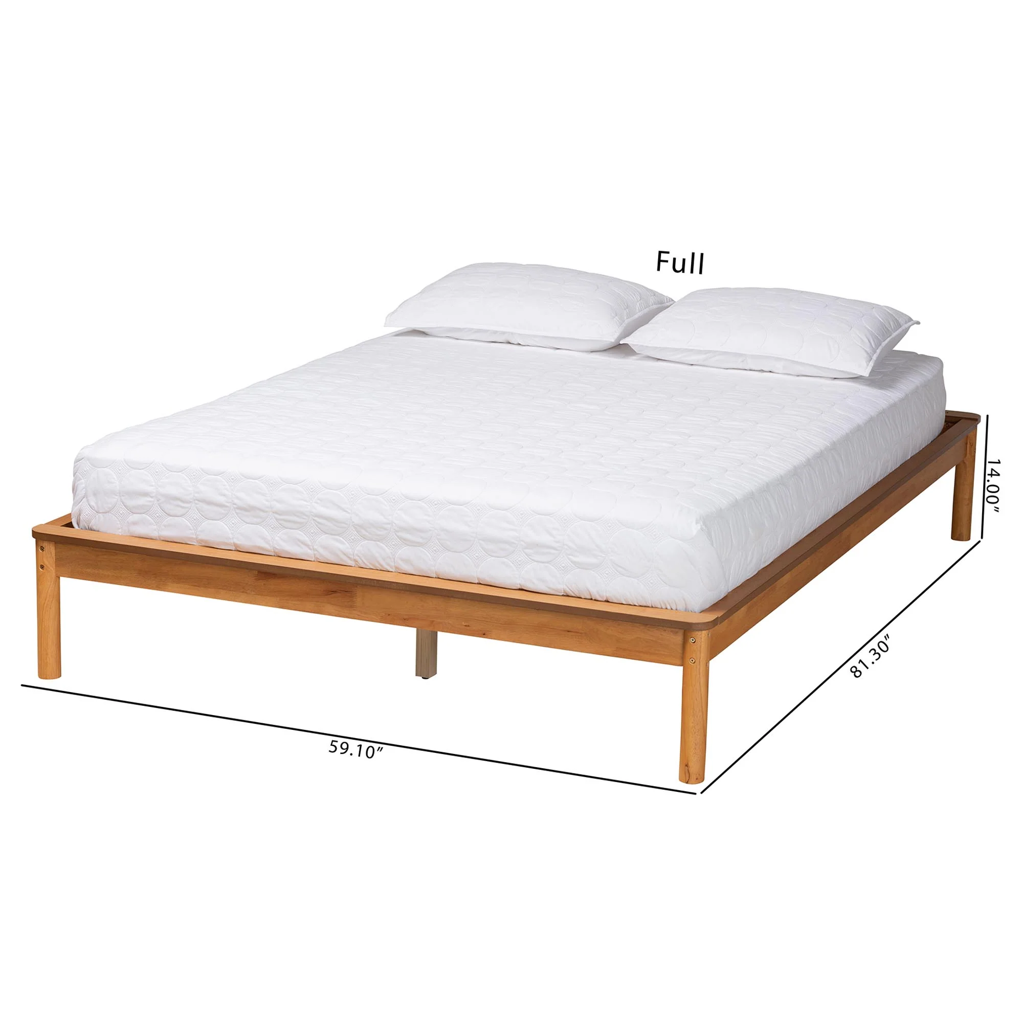 Baxton Studio Efren Mid-Century Modern Honey Oak Finished Wood King Size Bed Frame - Image 10