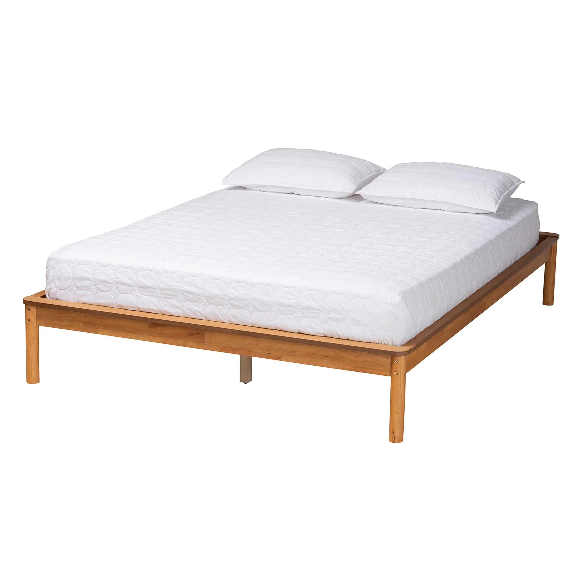 Baxton Studio Efren Mid-Century Modern Honey Oak Finished Wood King Size Bed Frame - Image 2