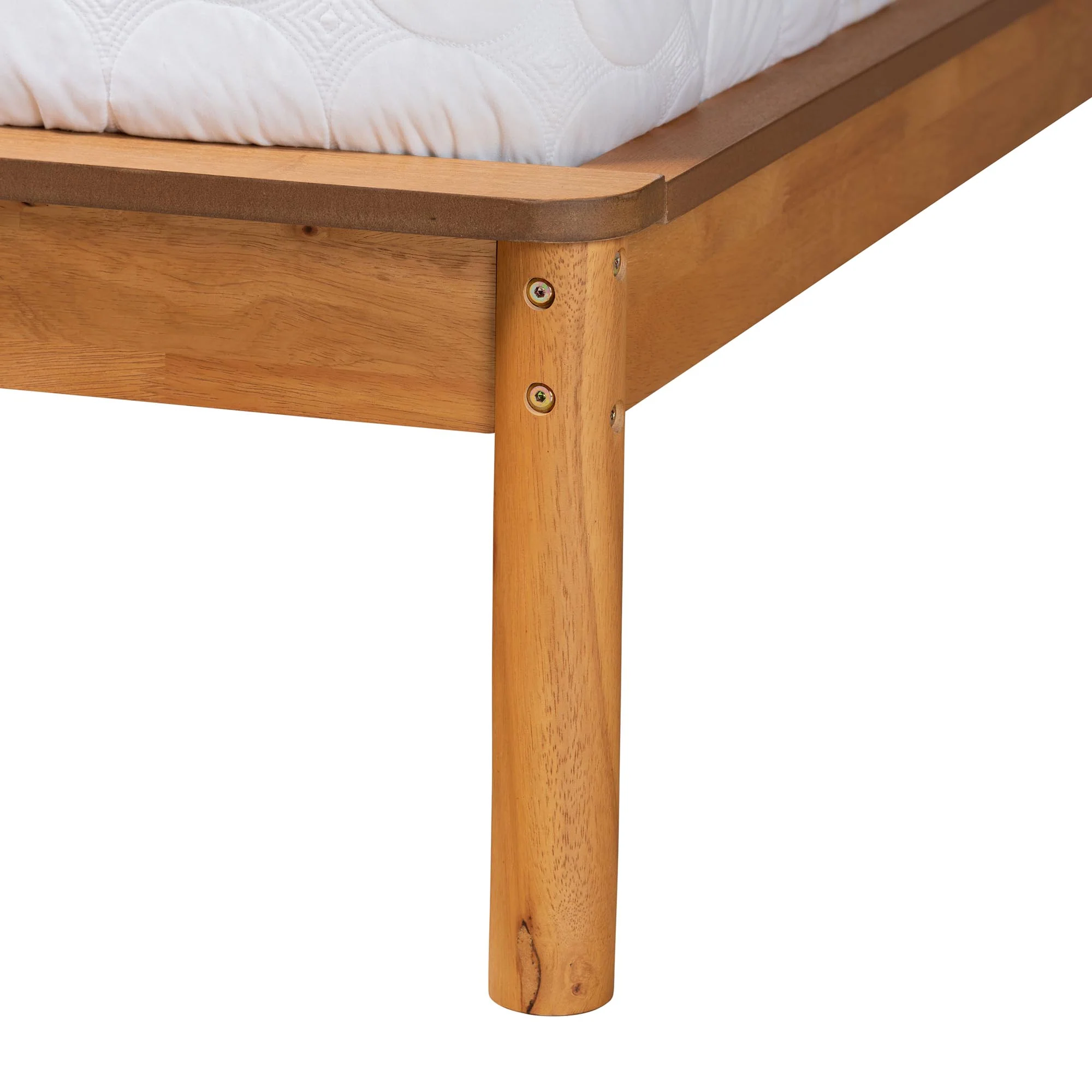 Baxton Studio Efren Mid-Century Modern Honey Oak Finished Wood Queen Size Bed Frame - Image 5