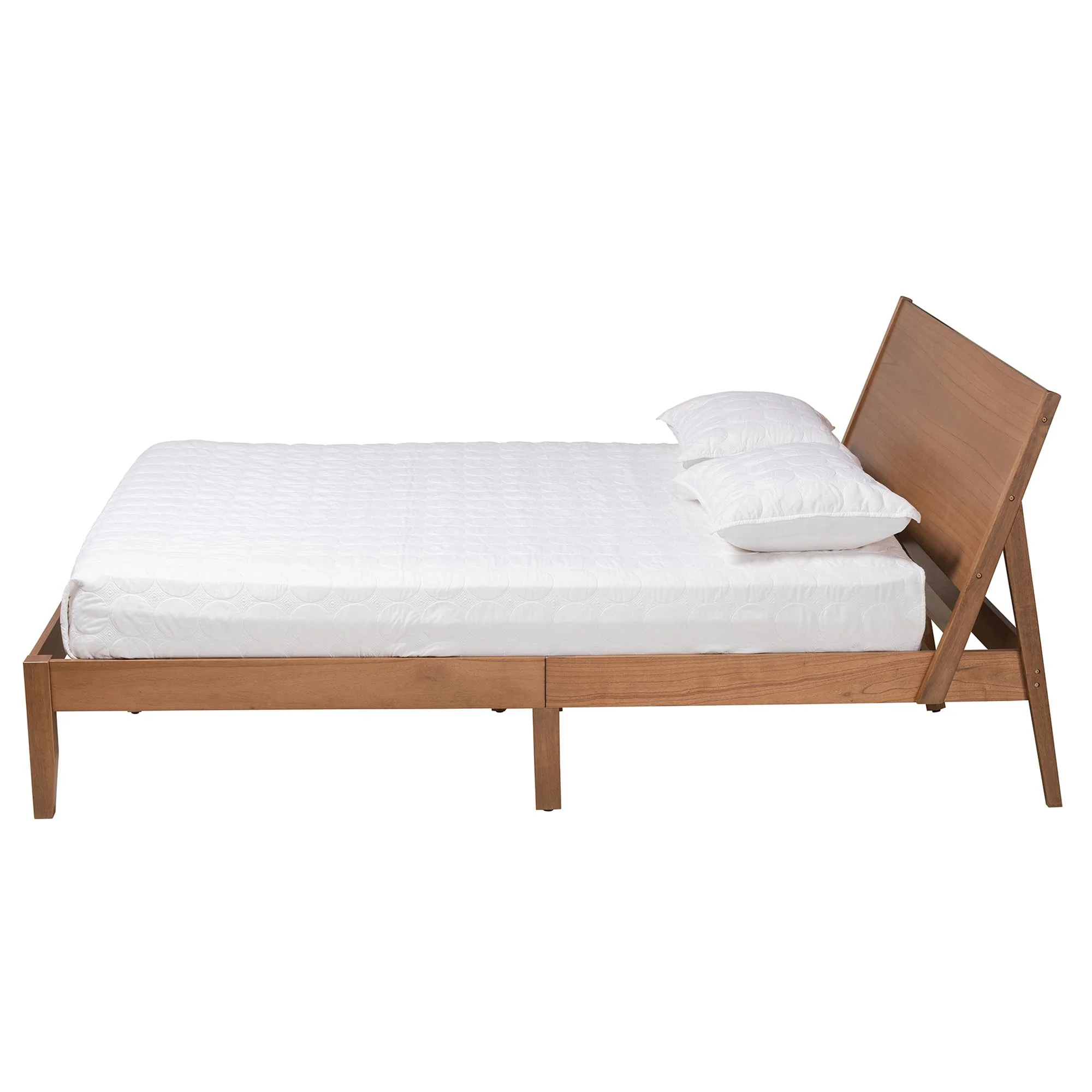 Baxton Studio Eileen Mid-Century Transitional Walnut Brown Finished Wood King Size Platform Bed - Image 6