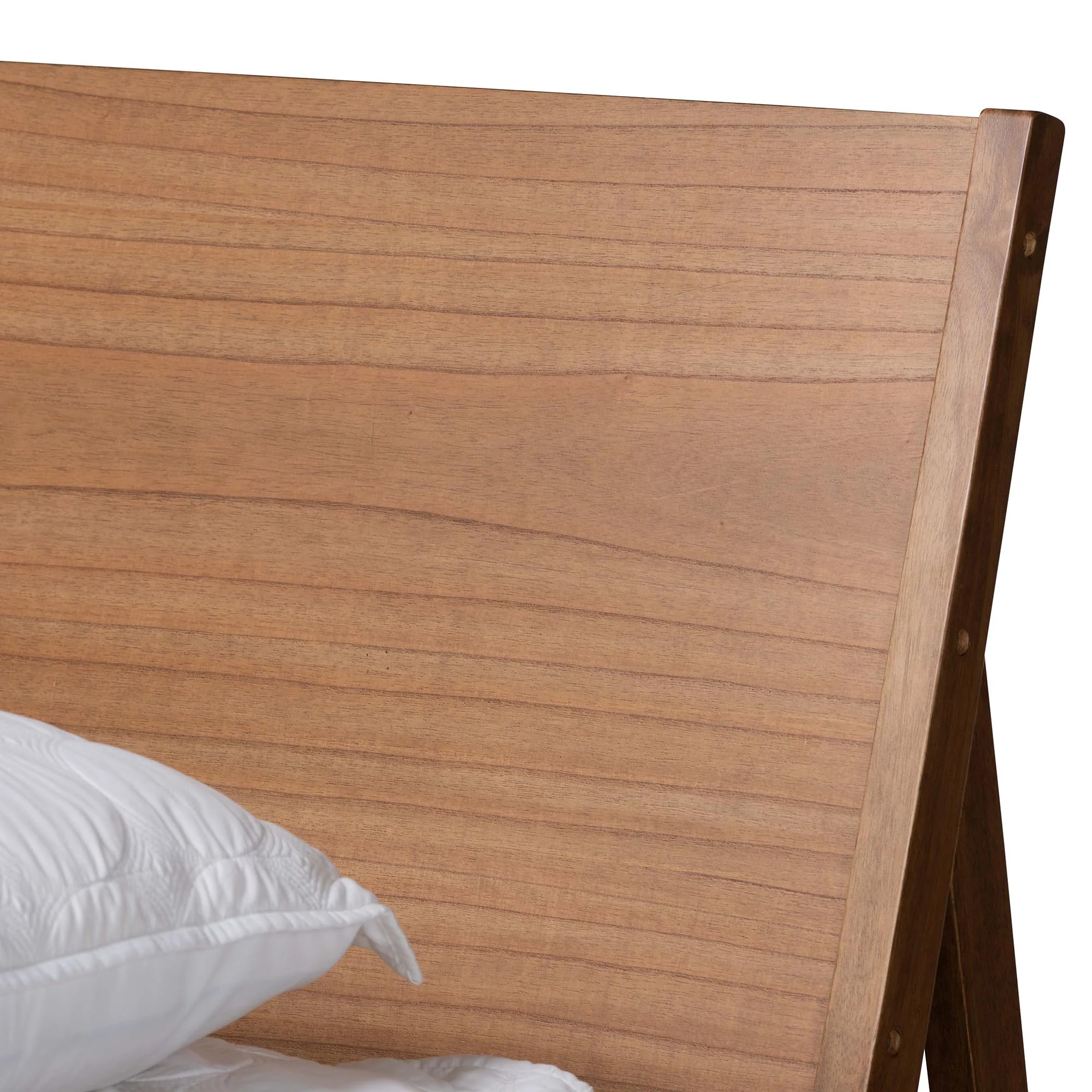 Baxton Studio Eileen Mid-Century Transitional Walnut Brown Finished Wood Queen Size Platform Bed - Image 8