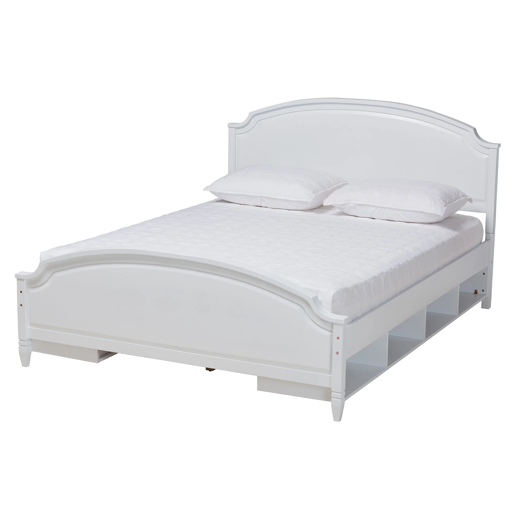 Baxton Studio Elise Classic and Transitional White Finished Wood Full Size 4-Piece Bedroom Set - Image 7