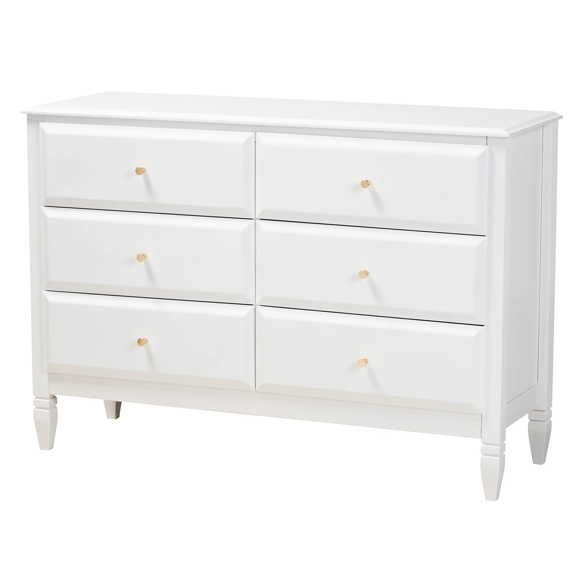 Baxton Studio Elise Classic and Transitional White Finished Wood Queen Size 4-Piece Bedroom Set - Image 5