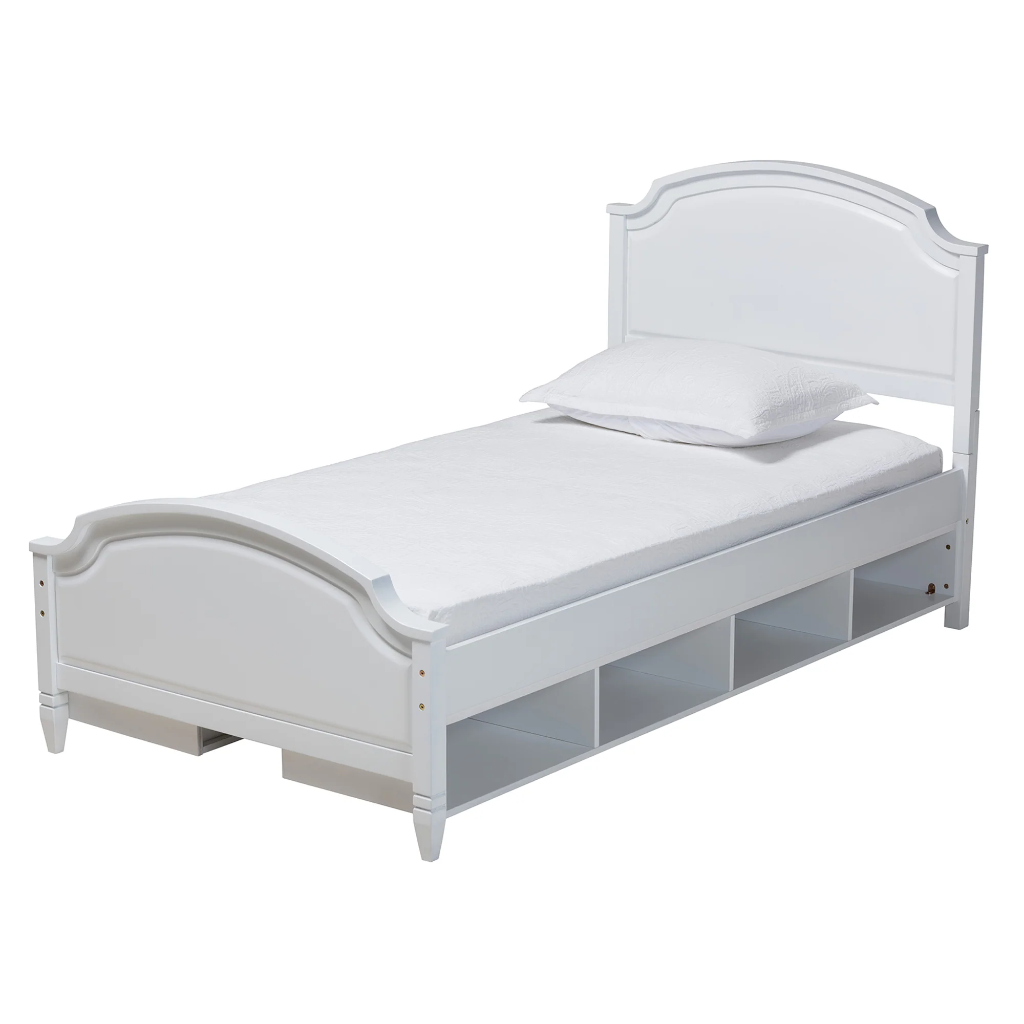 Baxton Studio Elise Classic and Transitional White Finished Wood Twin Size 3-Piece Bedroom Set - Image 7