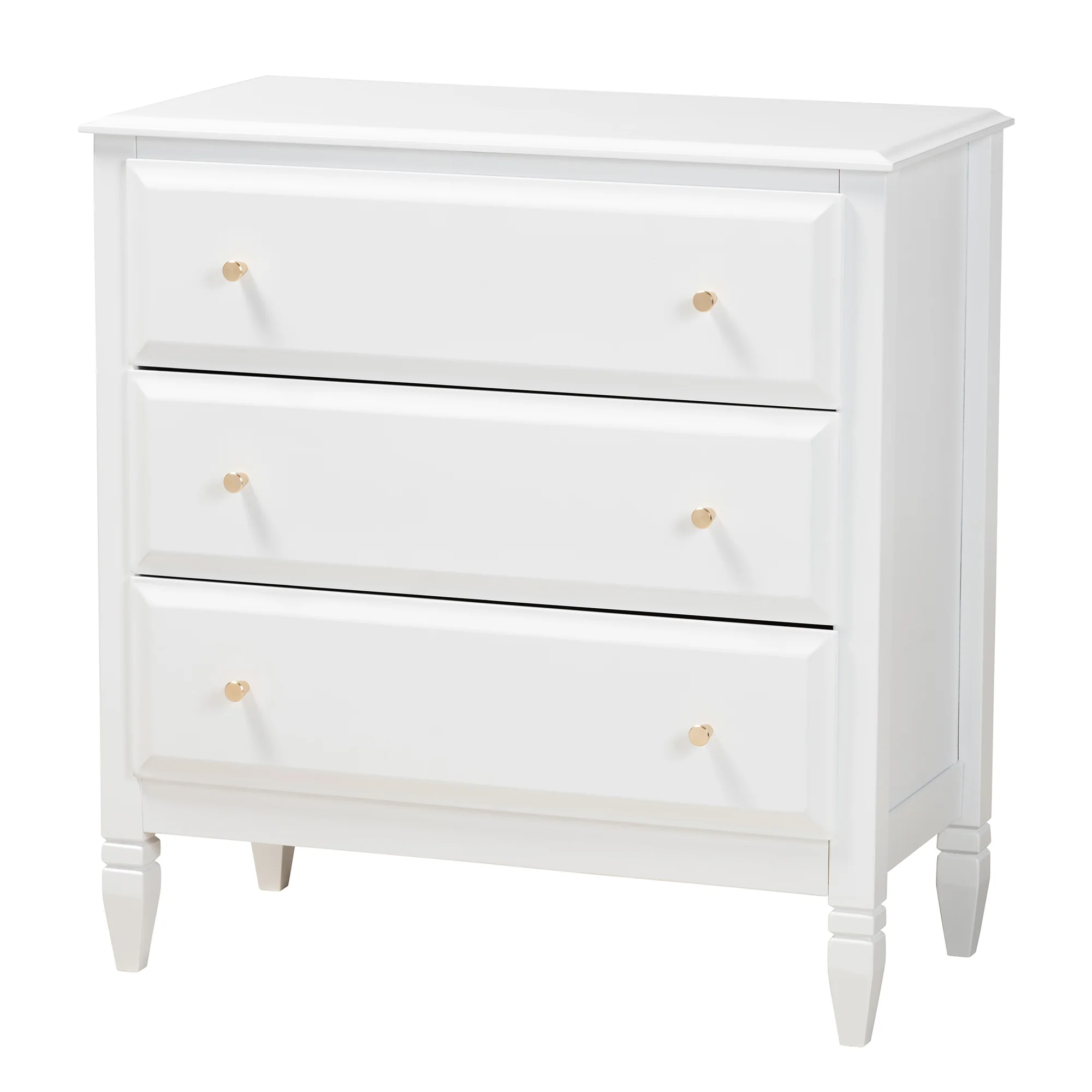 Baxton Studio Elise Classic and Transitional White Finished Wood Twin Size 3-Piece Bedroom Set - Image 8