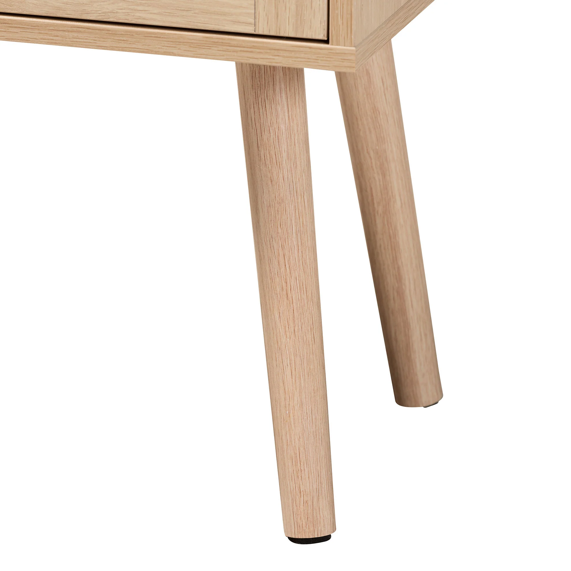 Baxton Studio Emmett Mid-Century Modern Light Brown Finished Wood 1-Drawer End Table - Image 9