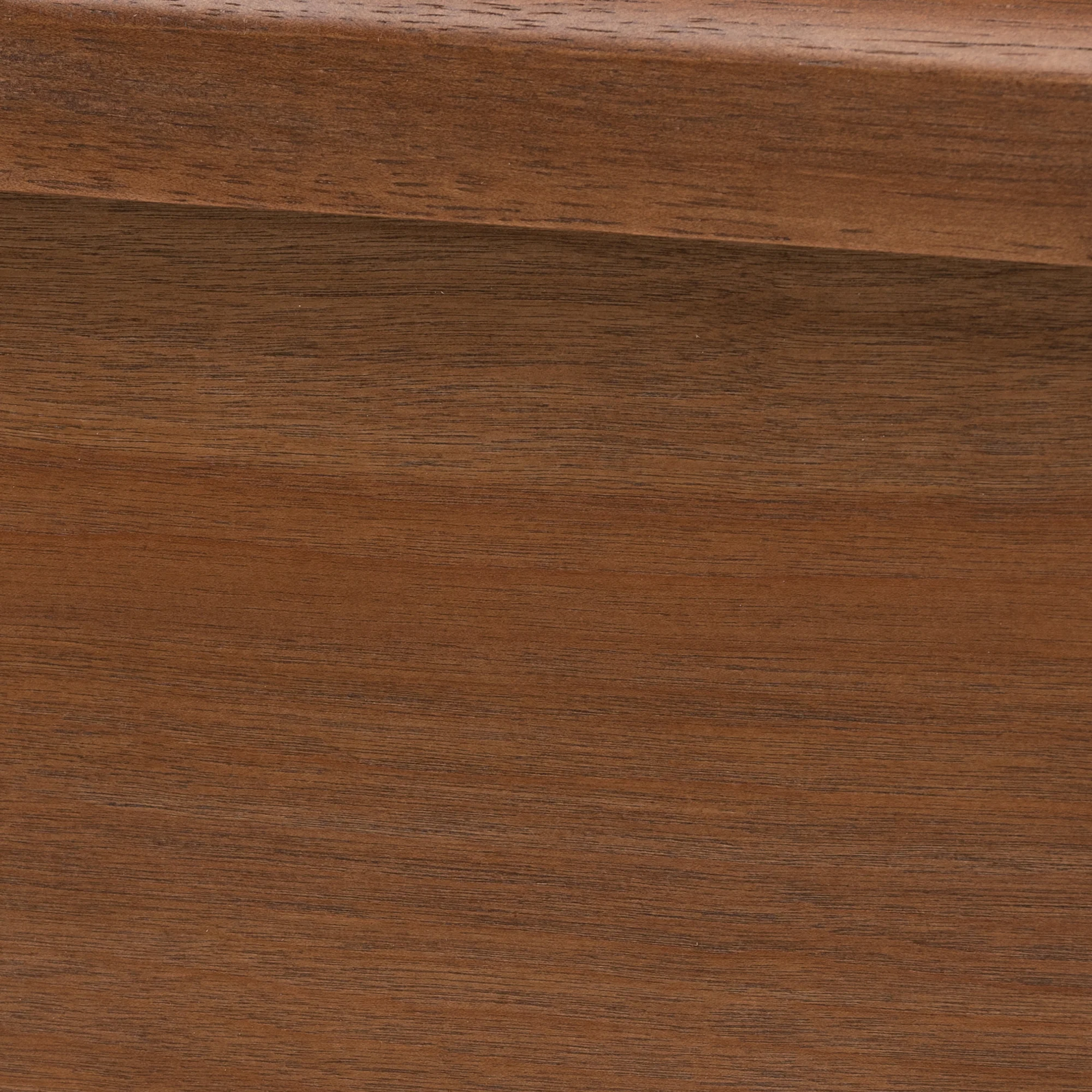 Baxton Studio Eridian Mid-Century Modern Walnut Brown Finished Wood and Natural Rattan King Size Platform Bed - Image 7