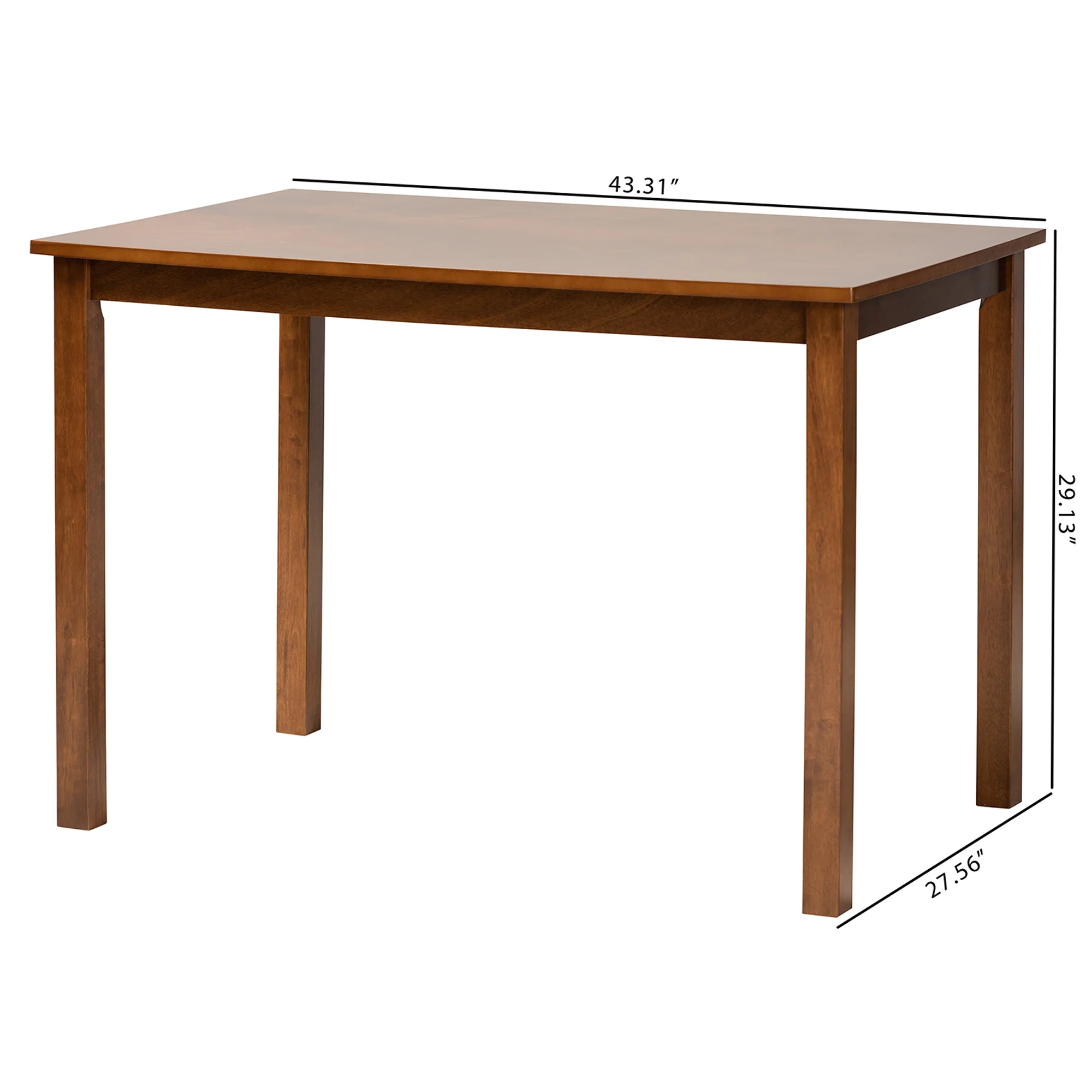 Baxton Studio Eveline Modern Espresso Brown Finished Wood 43-Inch Dining Table - Image 15