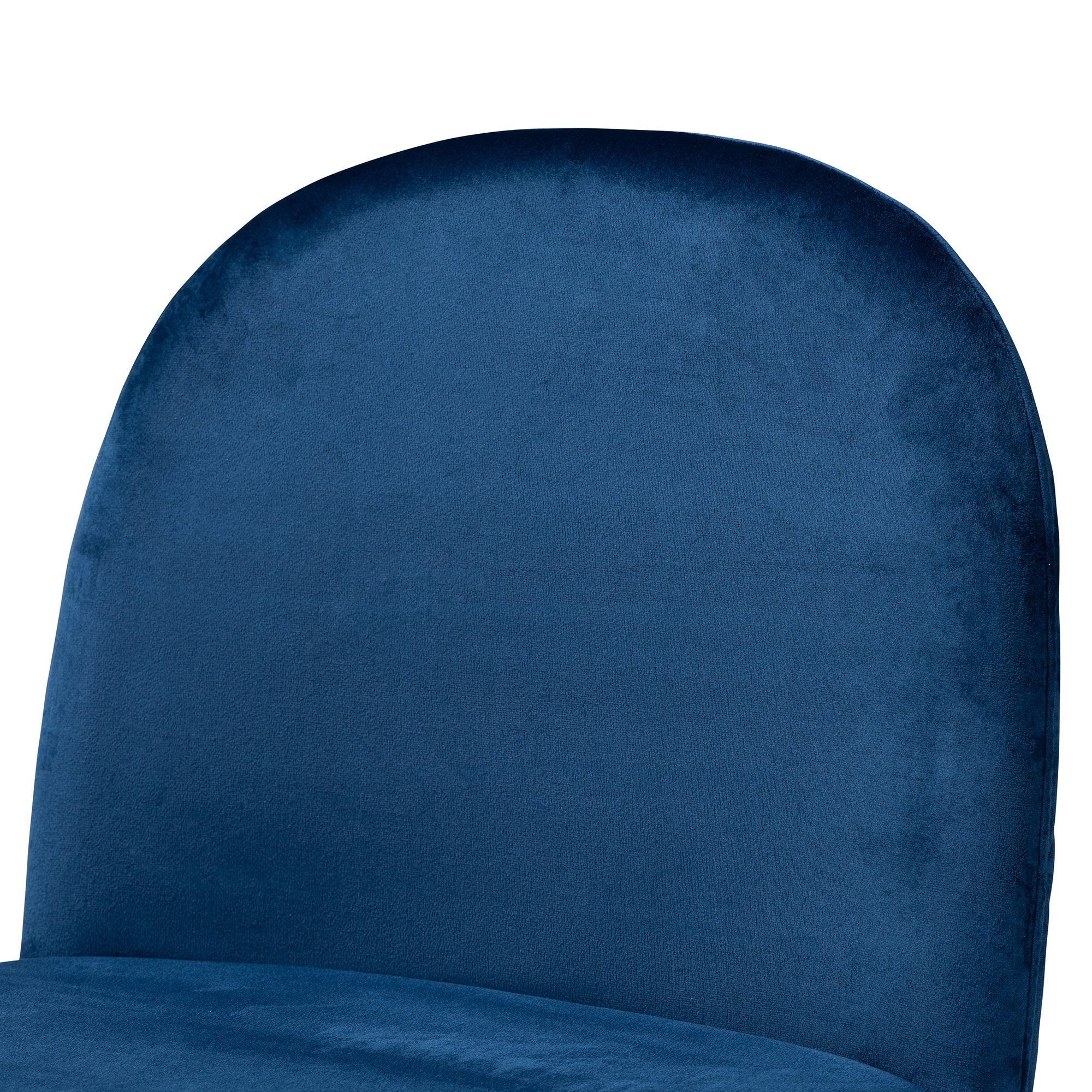 Baxton Studio Fantine Modern Luxe and Glam Navy Blue Velvet Fabric Upholstered and Gold Finished Metal 2-Piece Dining Chair Set - Image 5