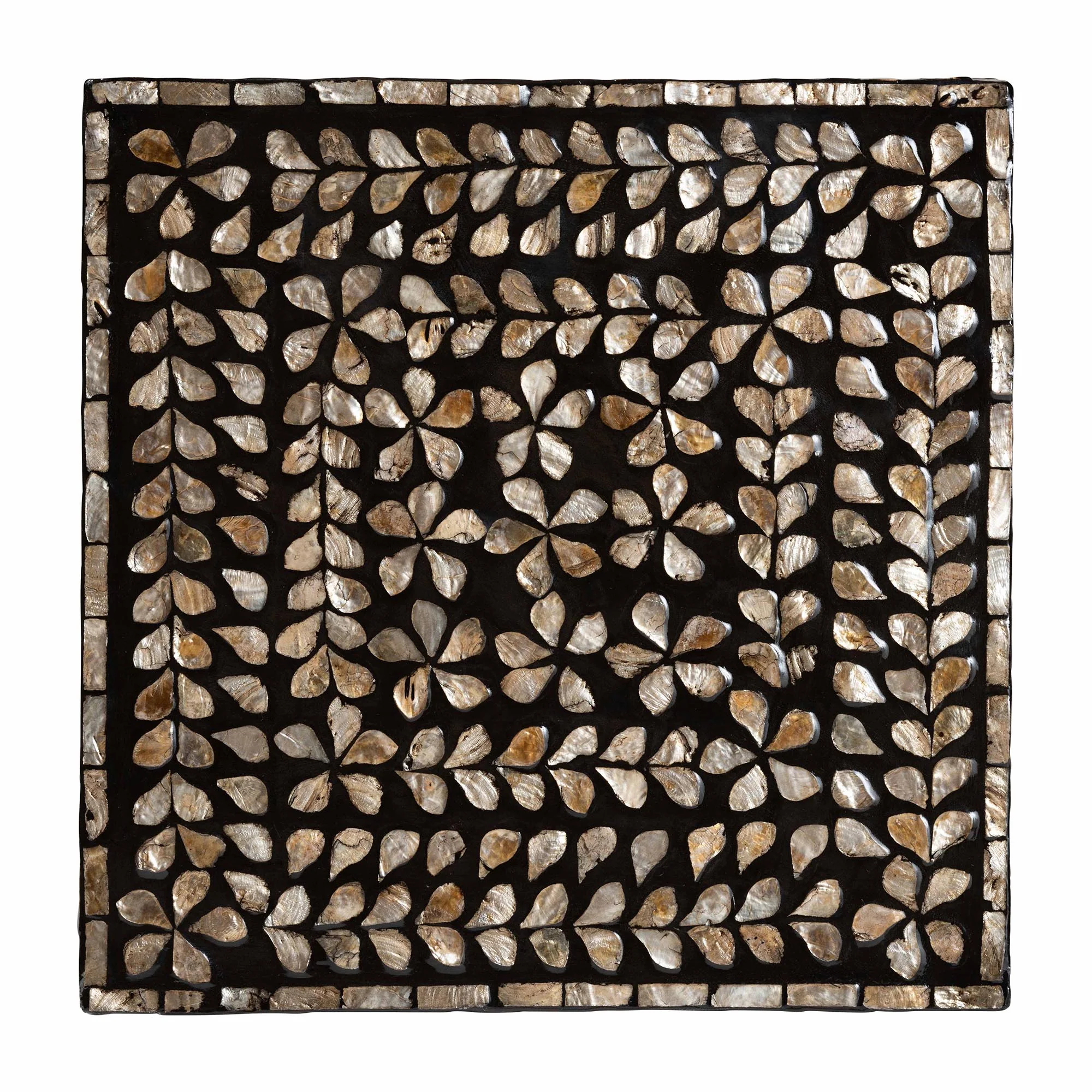 Baxton Studio Feronia Modern Bohemian Black and Bronze Mother of Pearl End Table - Image 5