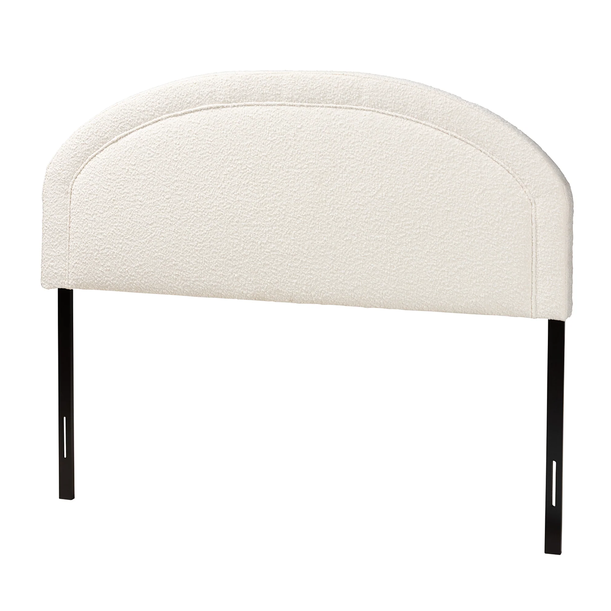 Baxton Studio Fiana Modern Cream Boucle Fabric Queen Size Headboard - Image 2