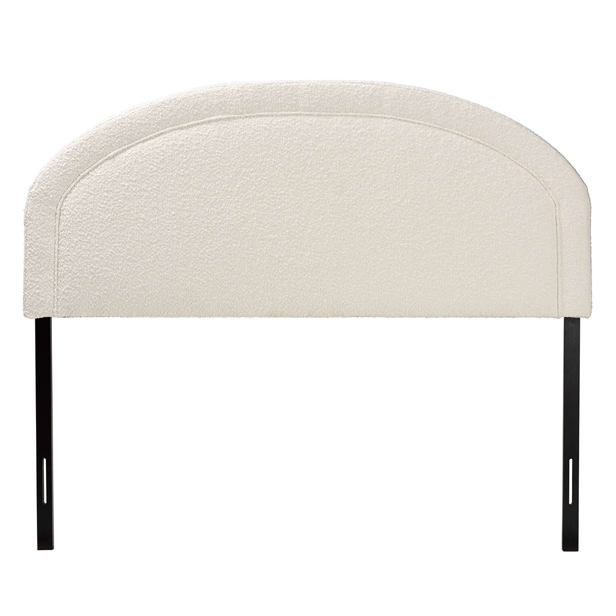 Baxton Studio Fiana Modern Cream Boucle Fabric Queen Size Headboard - Image 3