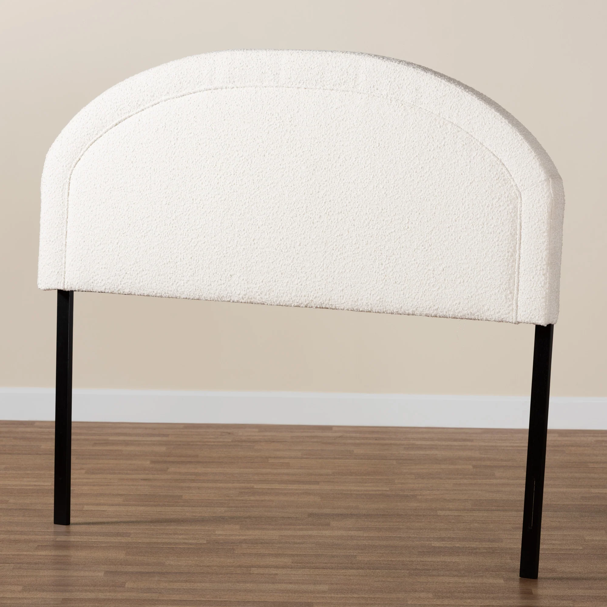 Baxton Studio Fiana Modern Cream Boucle Fabric Queen Size Headboard - Image 6