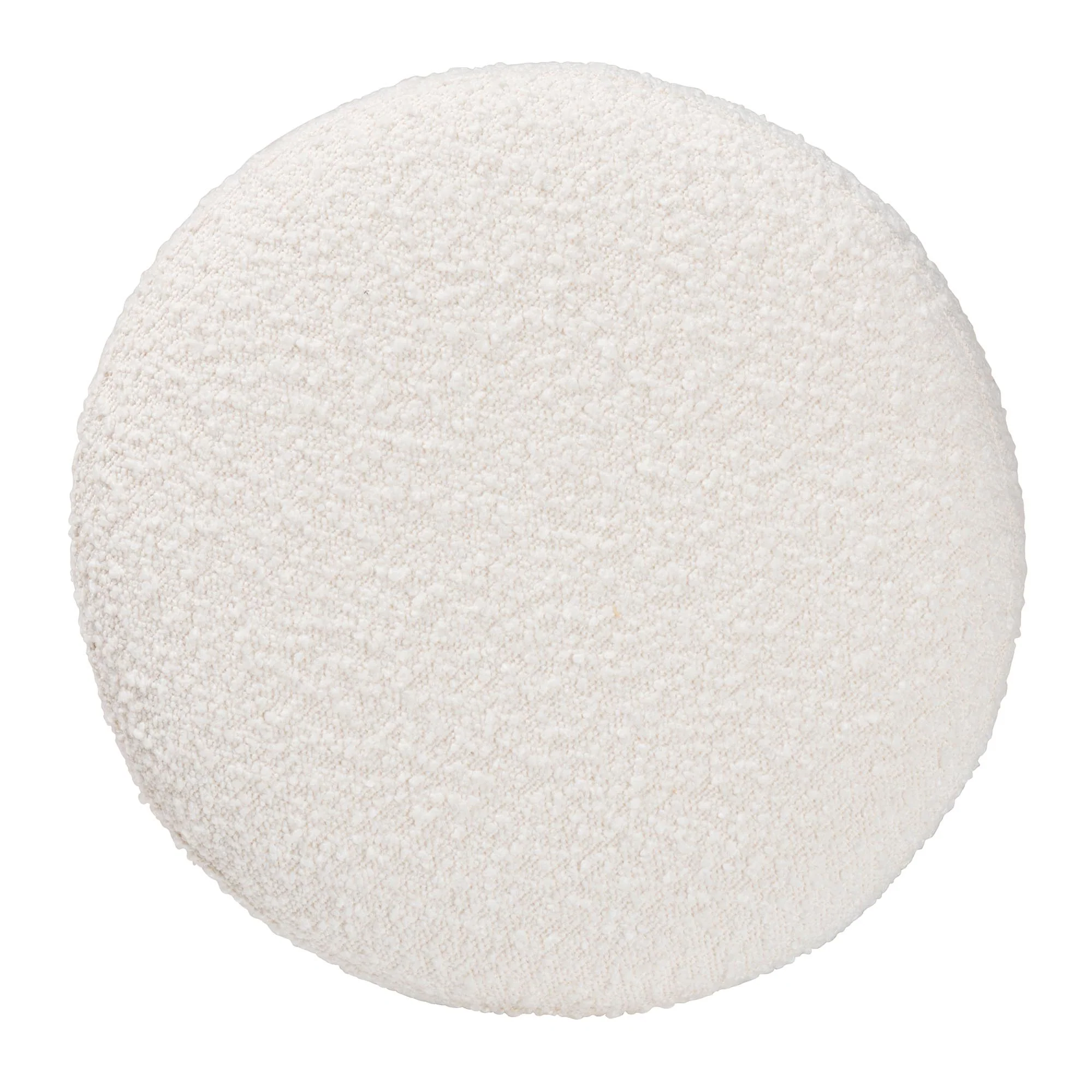 Baxton Studio Fisk Japandi Cream Boucle Fabric and Walnut Brown Finished Wood Ottoman Footstool - Image 5