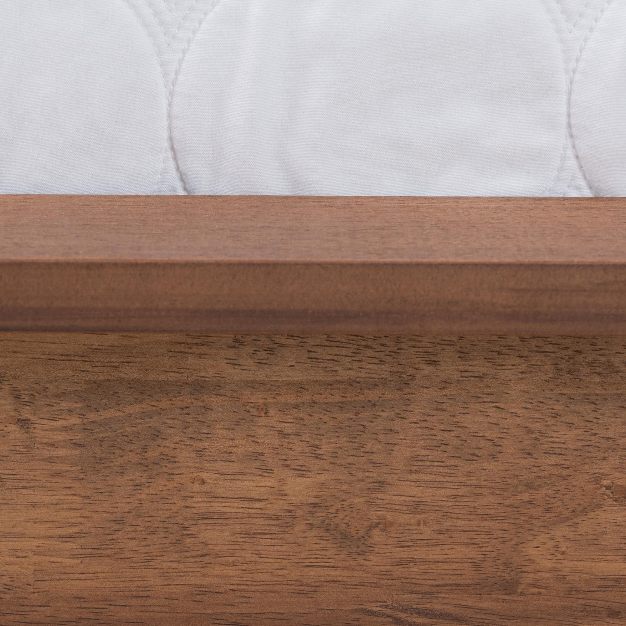 Baxton Studio Flint Mid-Century Modern Ash Walnut Finished Wood King Size Platform Bed - Image 7