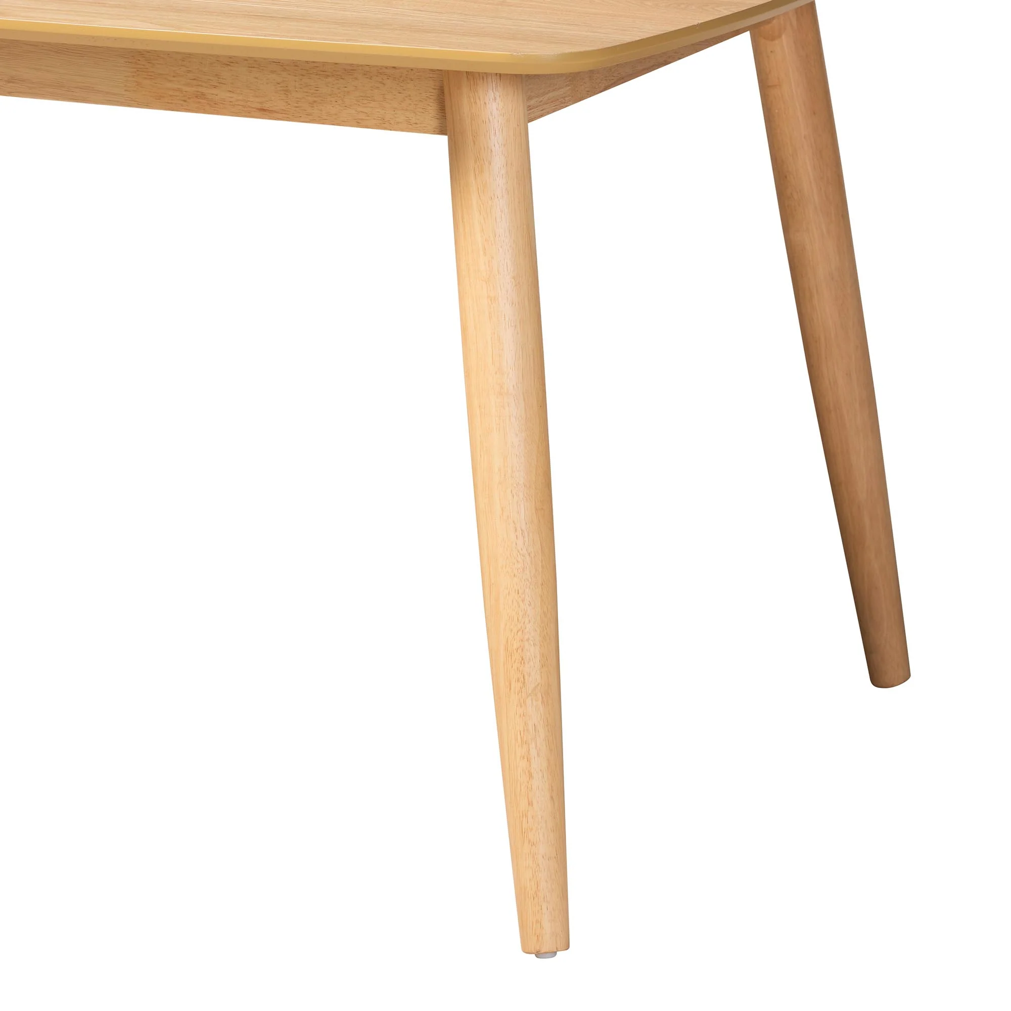 Baxton Studio Flora Mid-Century Modern Black Finished Wood Dining Table - Image 14