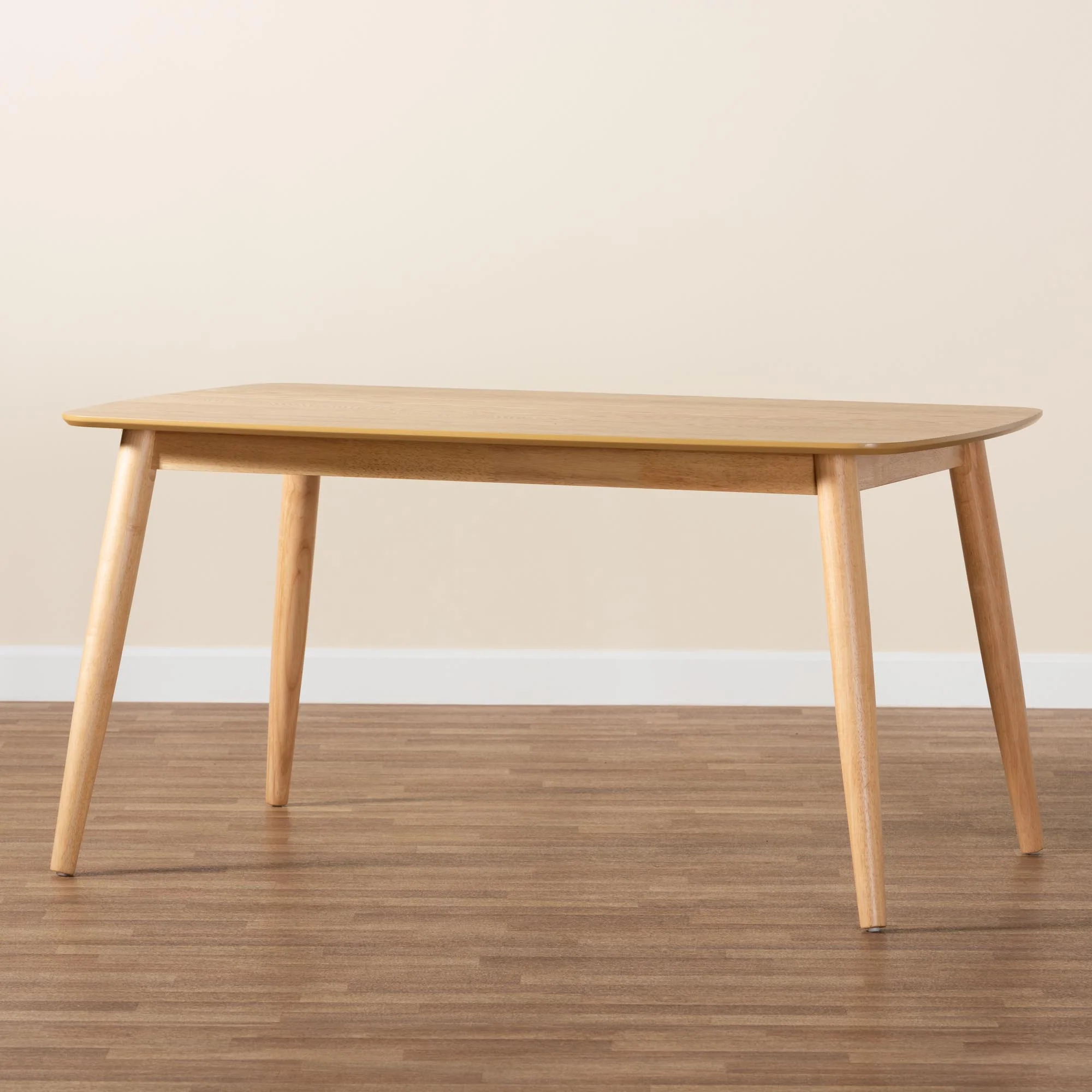 Baxton Studio Flora Mid-Century Modern Black Finished Wood Dining Table - Image 18