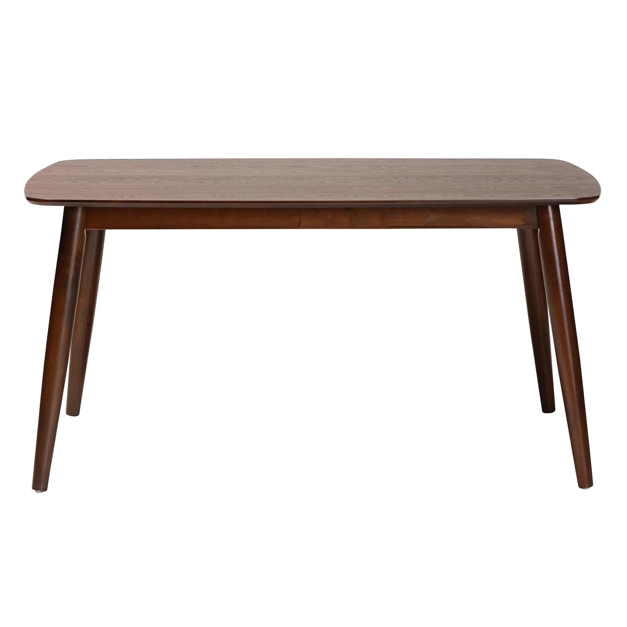 Baxton Studio Flora Mid-Century Modern Black Finished Wood Dining Table - Image 21