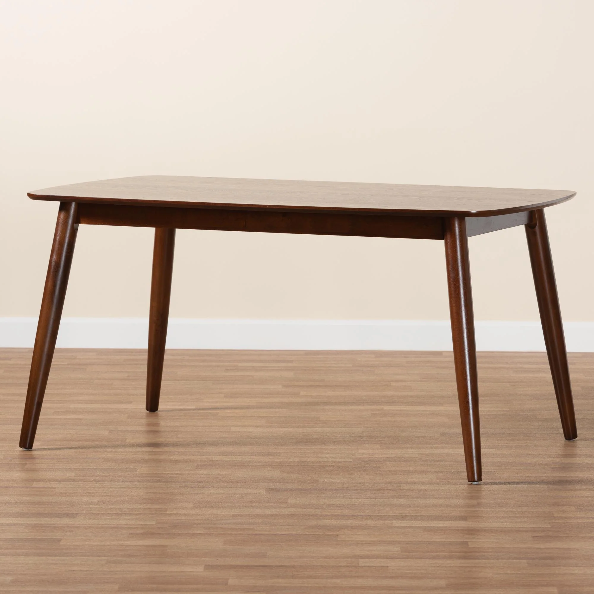 Baxton Studio Flora Mid-Century Modern Black Finished Wood Dining Table - Image 27