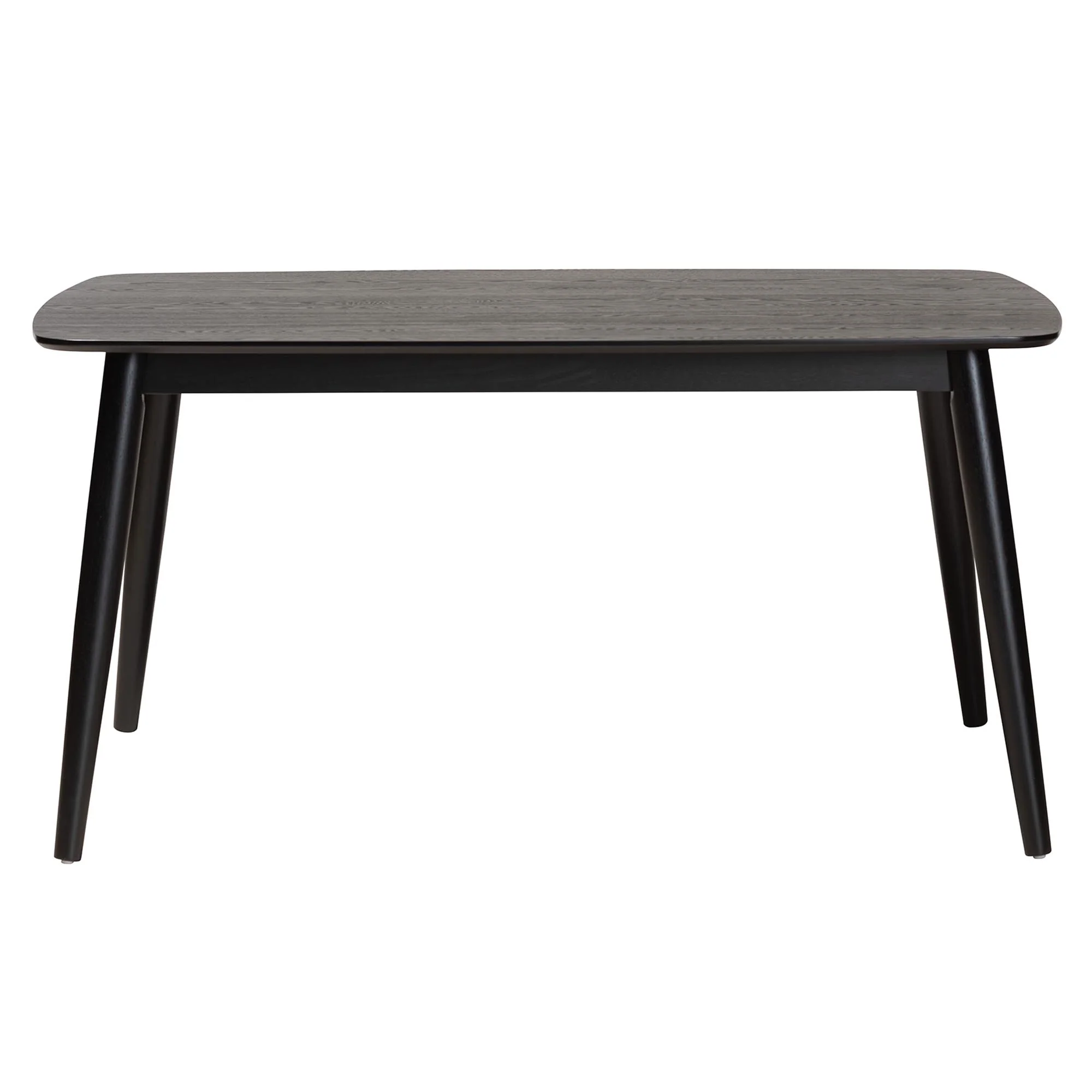 Baxton Studio Flora Mid-Century Modern Black Finished Wood Dining Table - Image 3