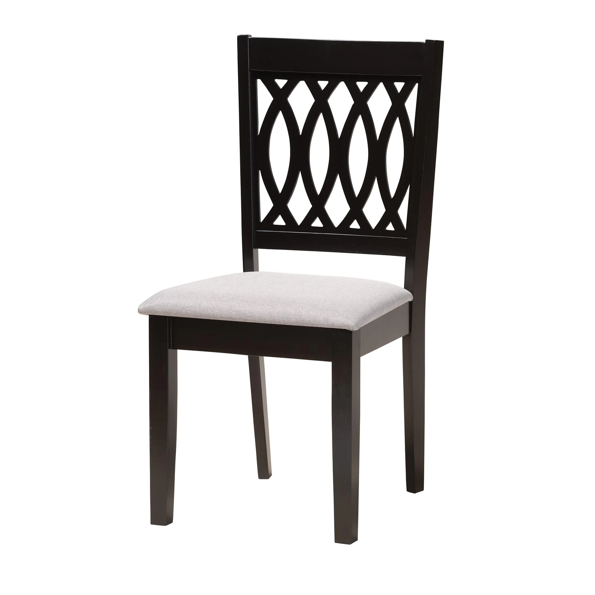 Baxton Studio Florencia Modern Beige Fabric and Espresso Brown Finished Wood 6-Piece Dining Set - Image 17