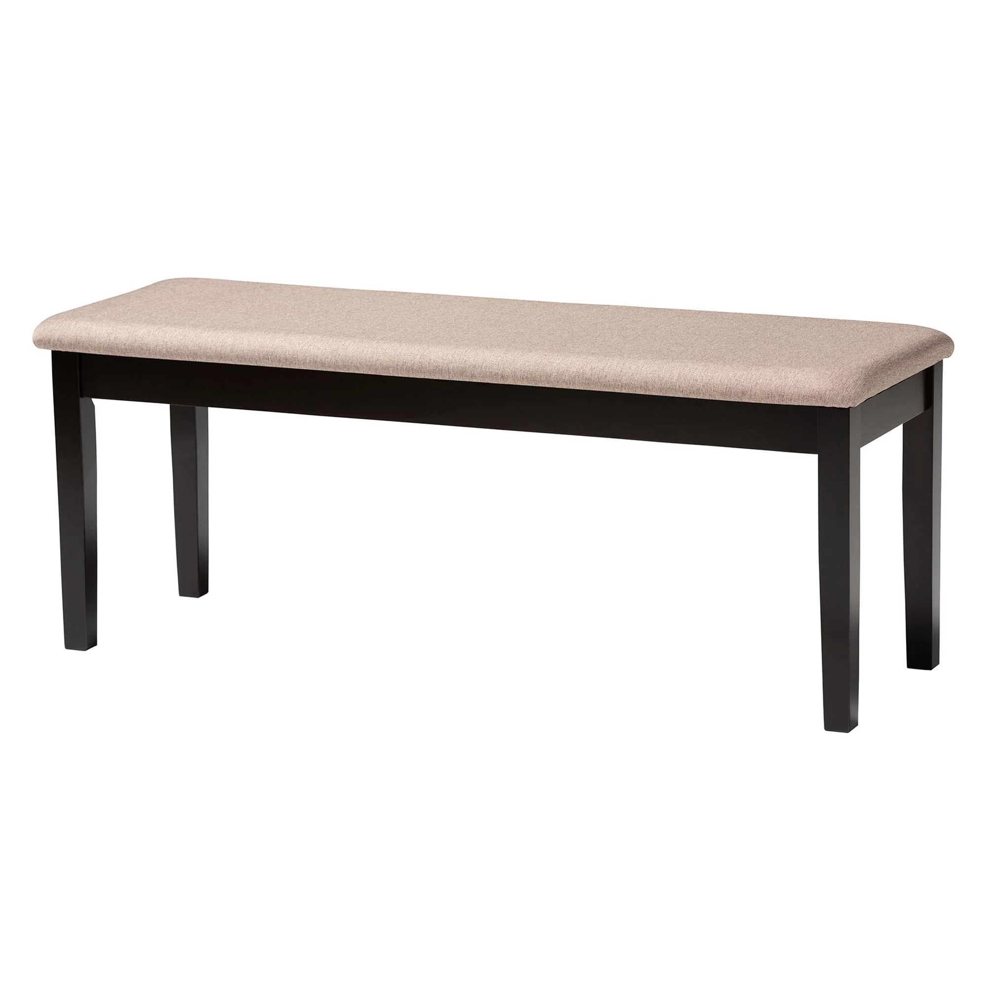Baxton Studio Florencia Modern Beige Fabric and Espresso Brown Finished Wood 6-Piece Dining Set - Image 7