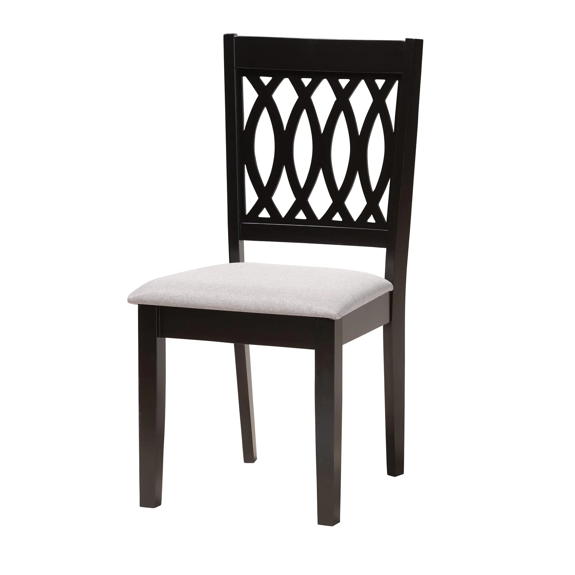 Baxton Studio Florencia Modern Beige Fabric and Espresso Brown Finished Wood 7-Piece Dining Set - Image 15