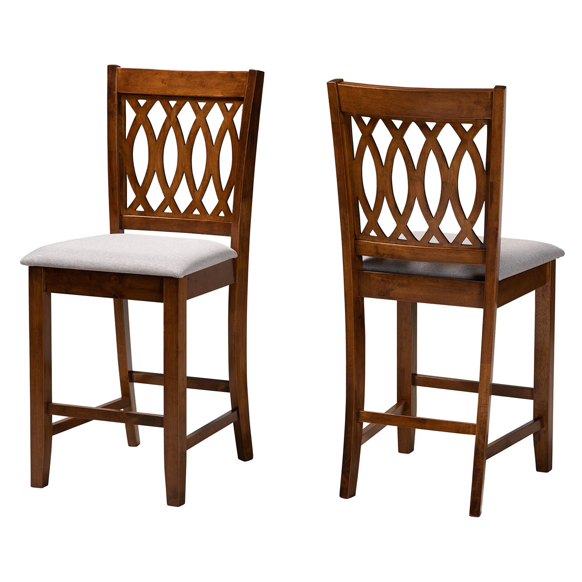 Baxton Studio Florencia Modern Beige Fabric and Espresso Brown Finished Wood Counter Stool - Image 20