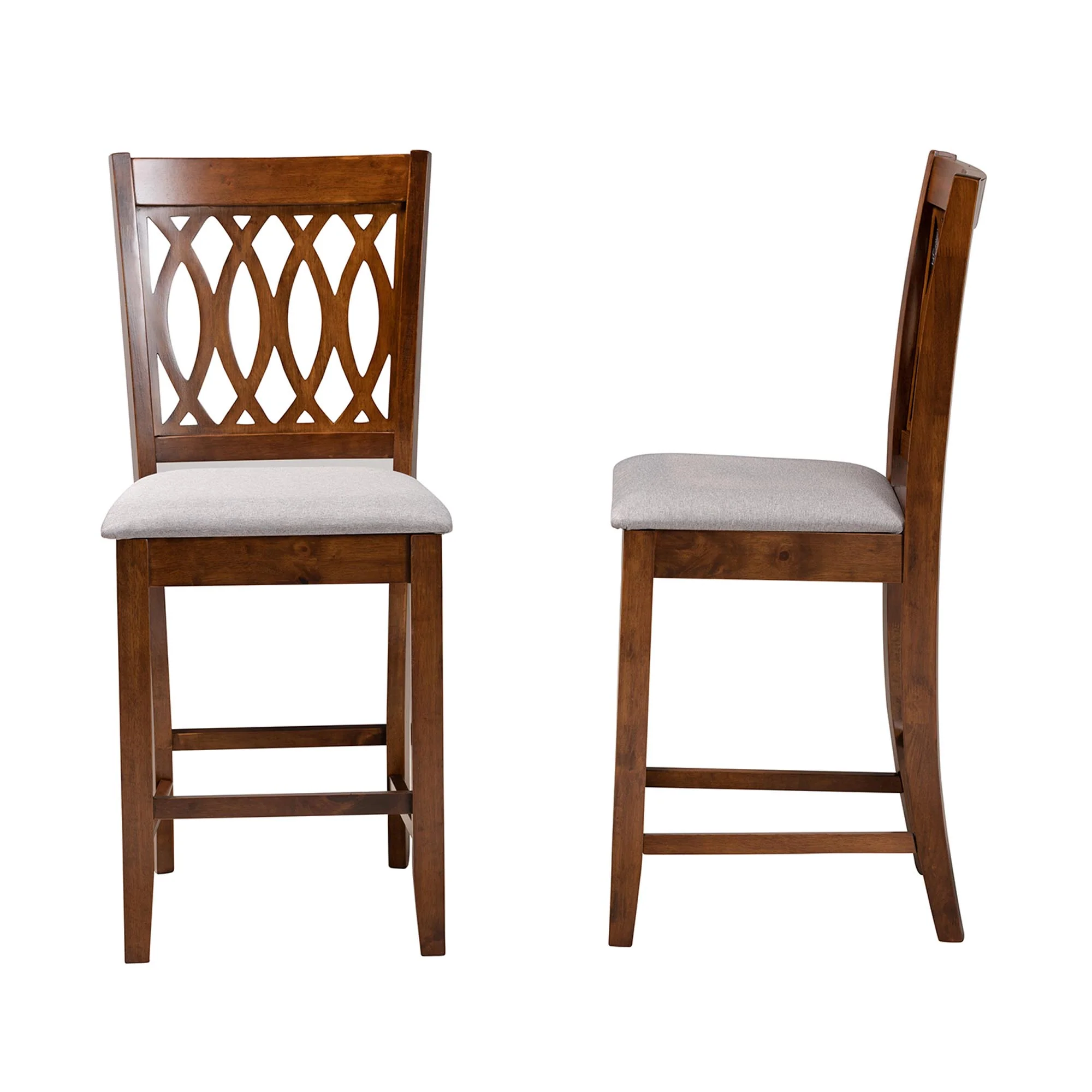 Baxton Studio Florencia Modern Beige Fabric and Espresso Brown Finished Wood Counter Stool - Image 22