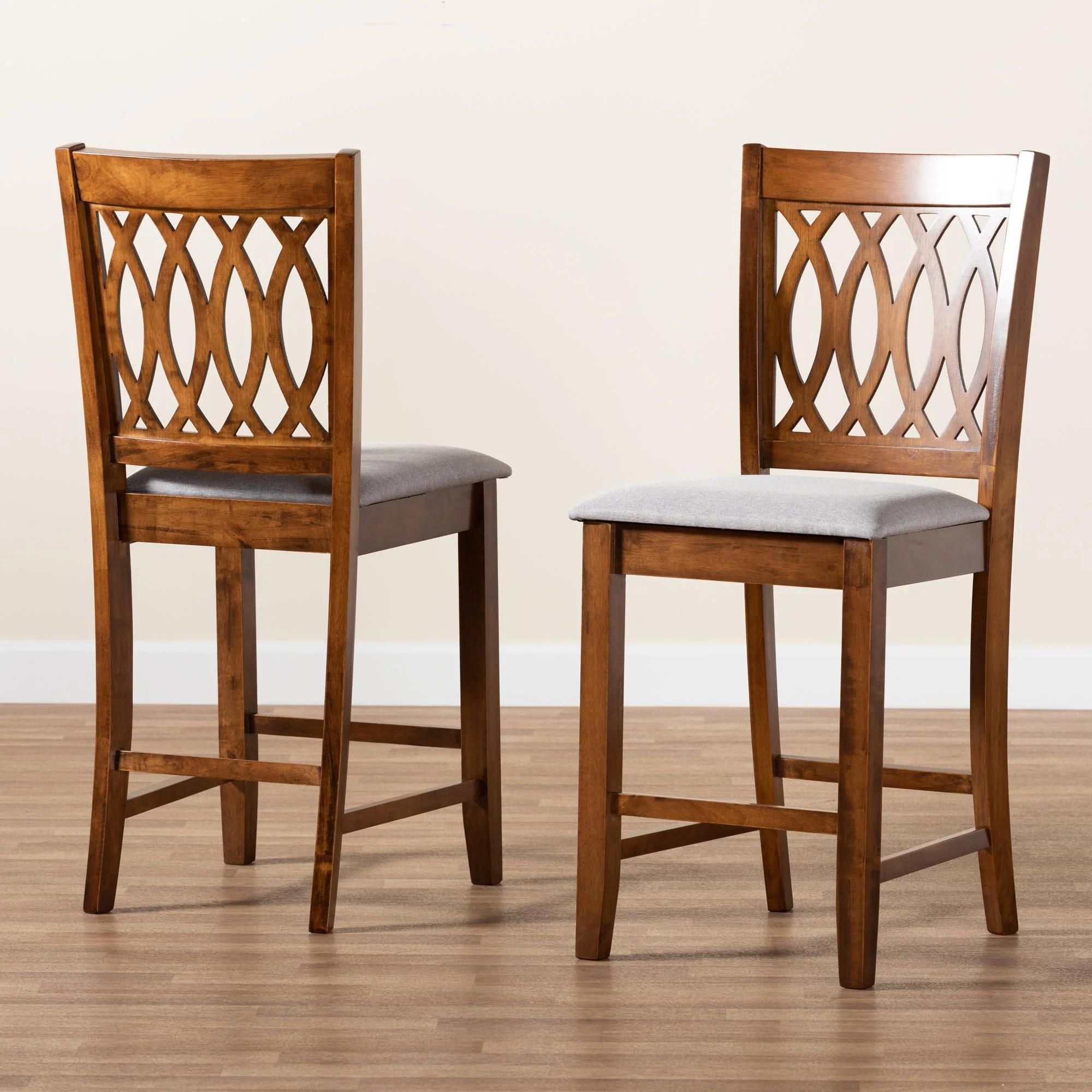 Baxton Studio Florencia Modern Beige Fabric and Espresso Brown Finished Wood Counter Stool - Image 27