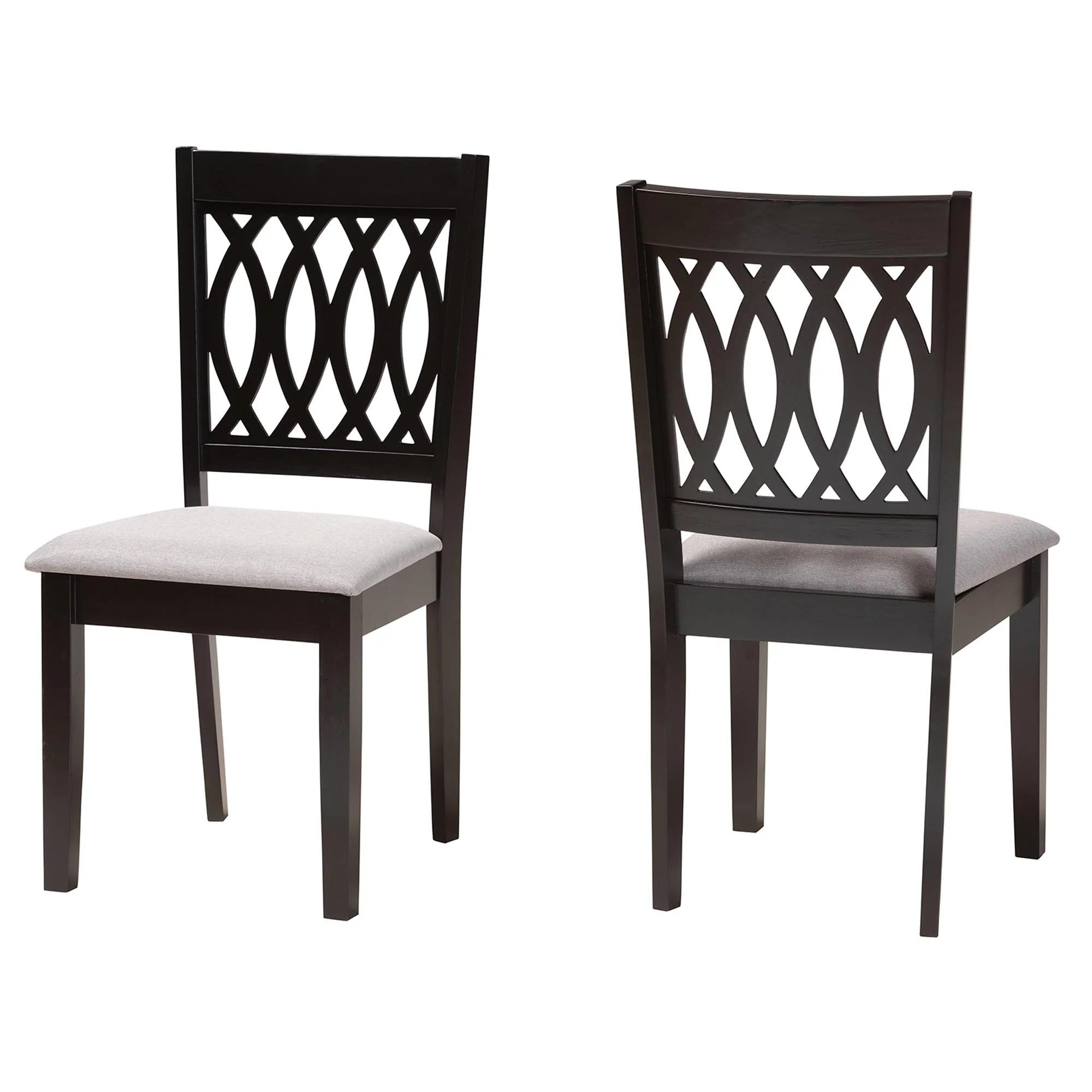 Baxton Studio Florencia Modern Beige Fabric and Espresso Brown Finished Wood Dining Chair - Image 11