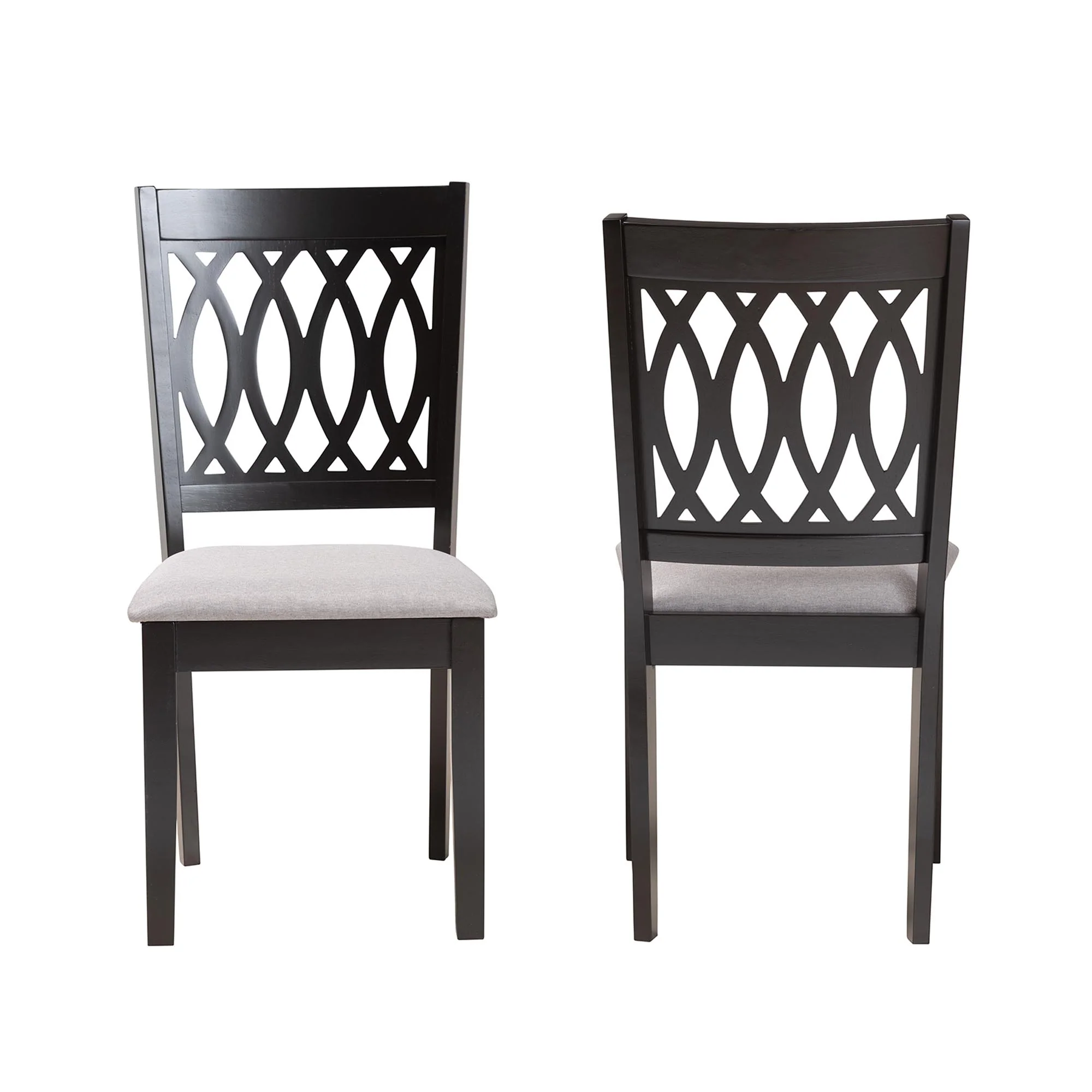 Baxton Studio Florencia Modern Beige Fabric and Espresso Brown Finished Wood Dining Chair - Image 12