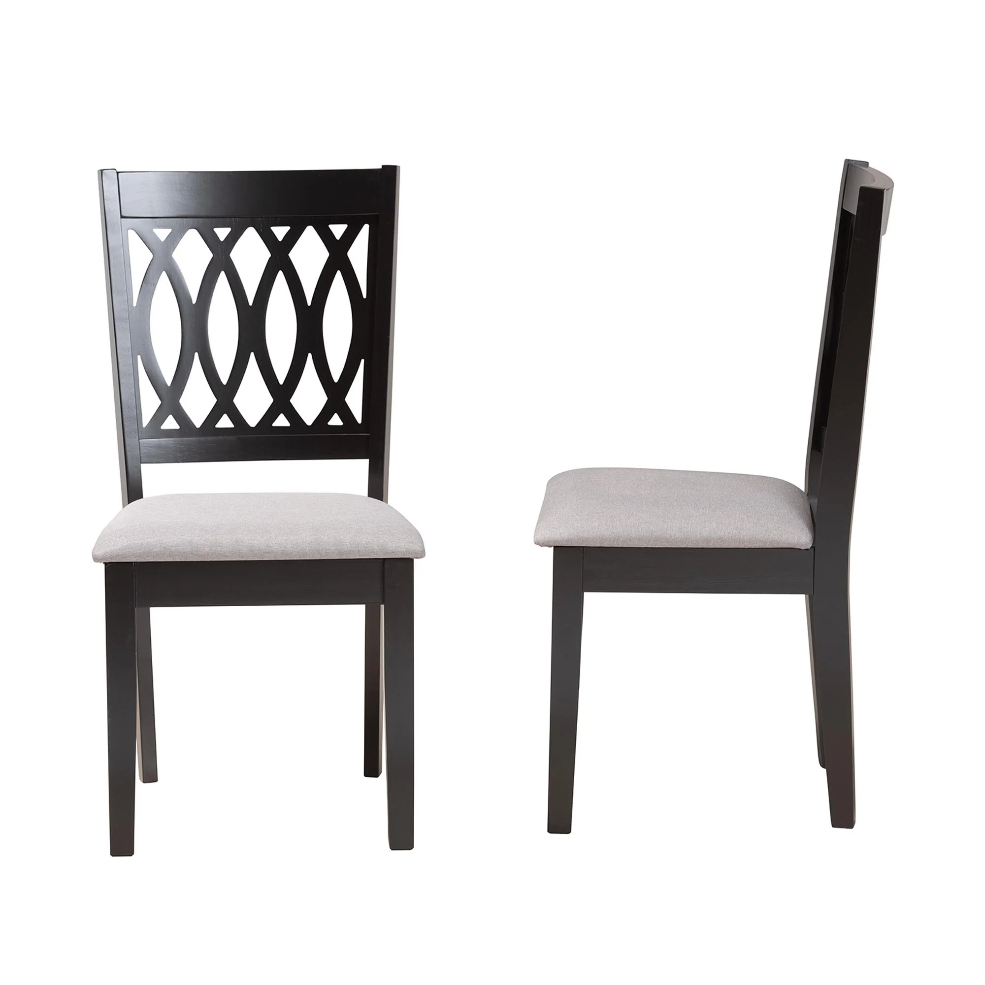 Baxton Studio Florencia Modern Beige Fabric and Espresso Brown Finished Wood Dining Chair - Image 13