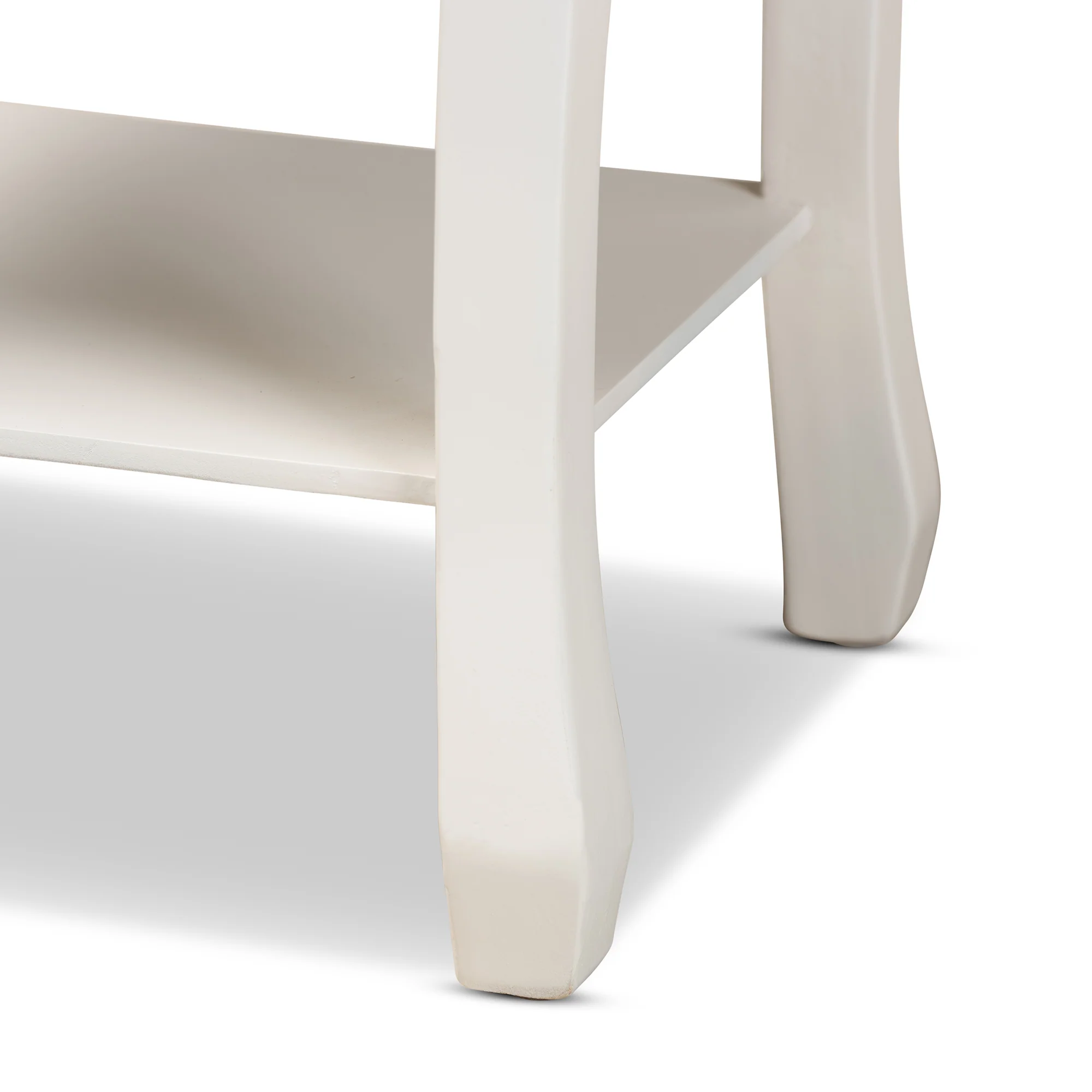 Baxton Studio Gabrielle Traditional French Country Provincial White-Finished 2-Drawer Wood End Table - Image 9