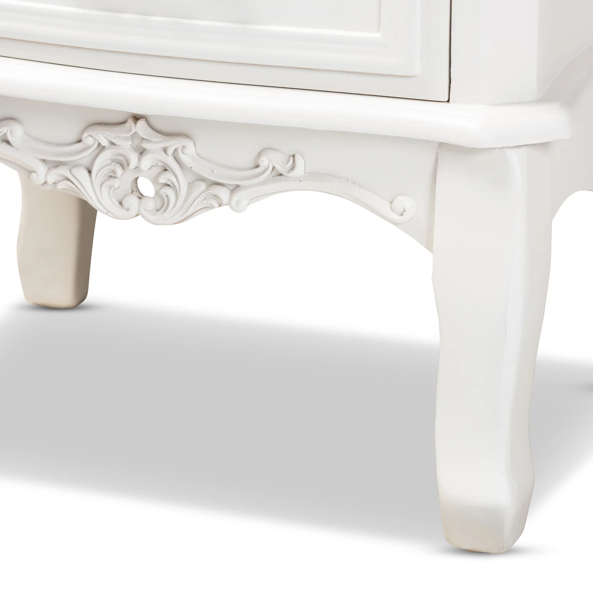 Baxton Studio Gabrielle Traditional French Country Provincial White-Finished 3-Drawer Wood End Table - Image 9