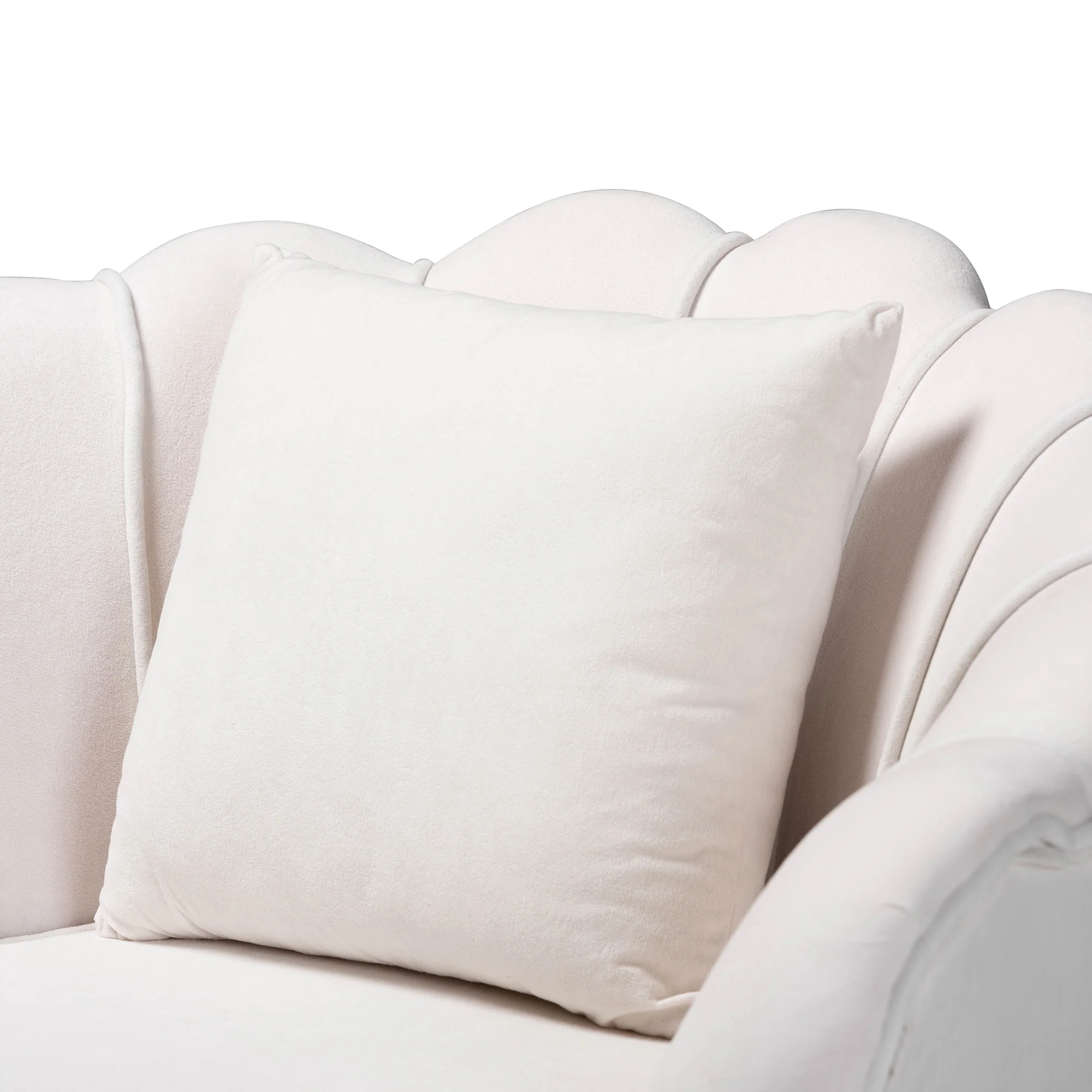 Baxton Studio Garson Glam and Luxe Beige Velvet Fabric Upholstered and Gold Metal Finished Accent Chair - Image 6