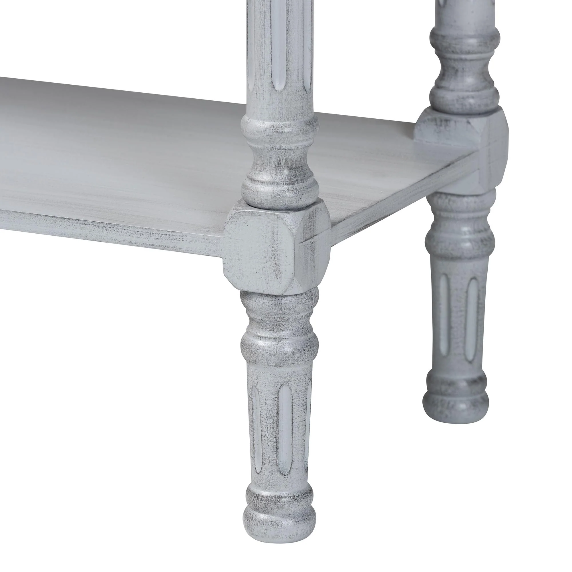 Baxton Studio Gellert Classic and Traditional Grey Finished Wood 2-Drawer Console Table - Image 7