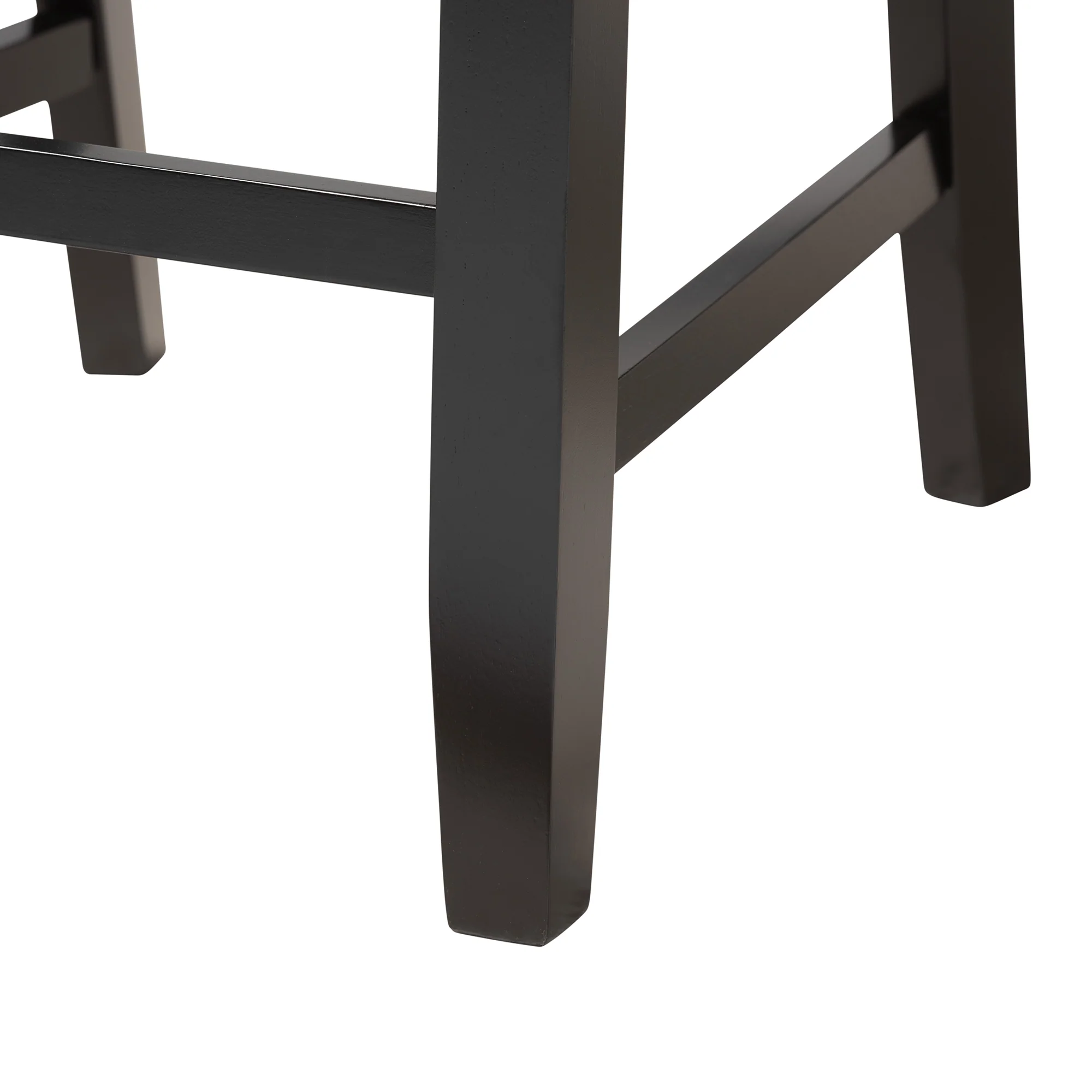 Baxton Studio Genesis Modern Beige Fabric and Dark Brown Finished Wood 2-Piece Counter Stool Set - Image 15